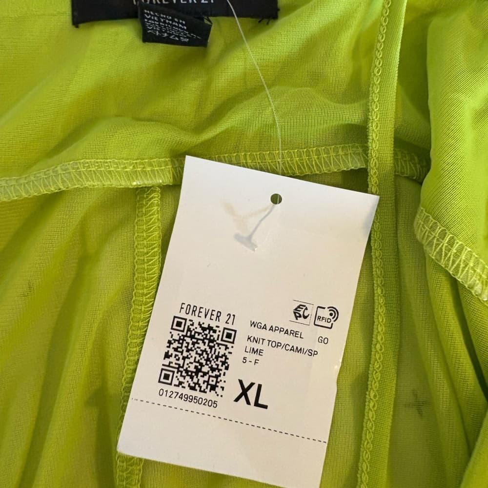 Forever 21 Lime Babydoll sheer Top - Thumbnail 2