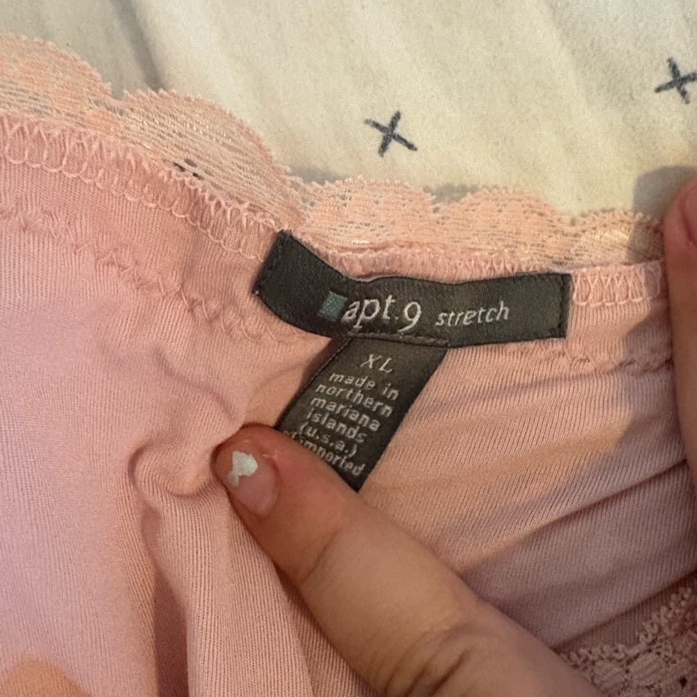 Apt. 9 Soft Pink Lace Top - Thumbnail 2