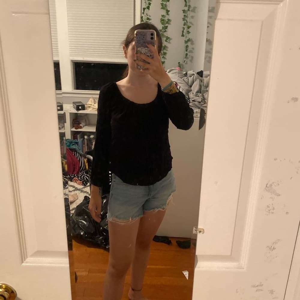 Black off the shoulder top - Thumbnail 3