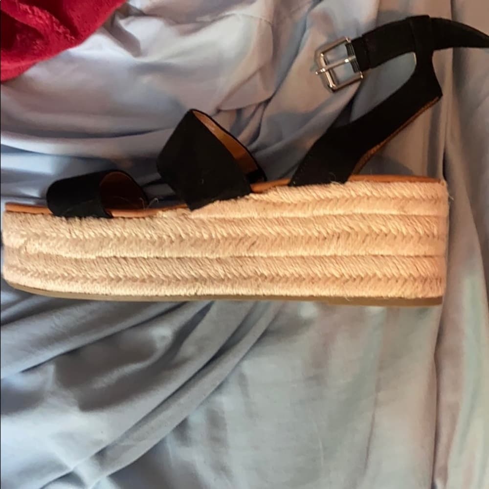 Black wedge sandals - Thumbnail 2