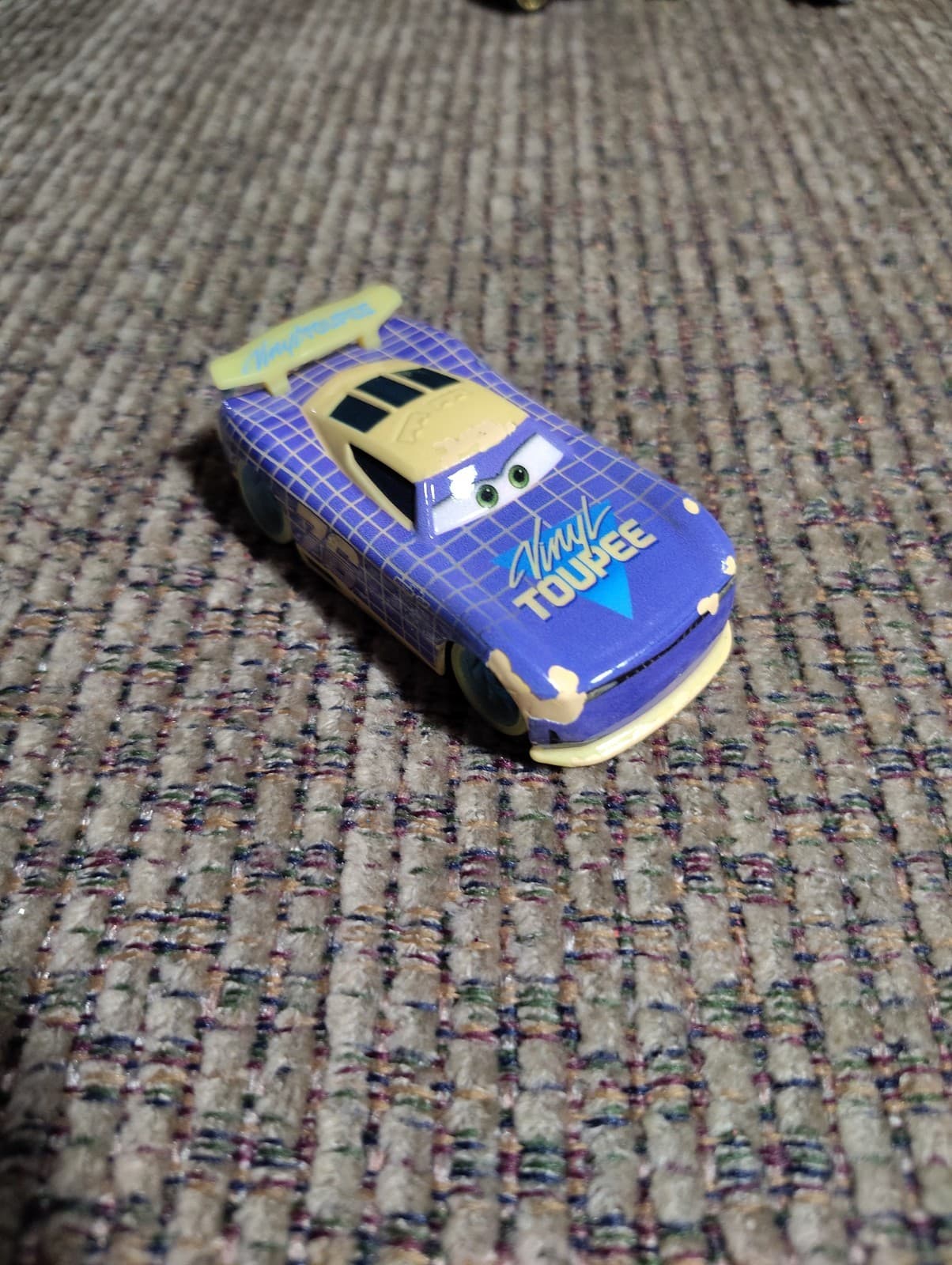 Disney Pixar Cars Will Rusch Vinyl Toupee #76 Glow Racers Car - Thumbnail 4
