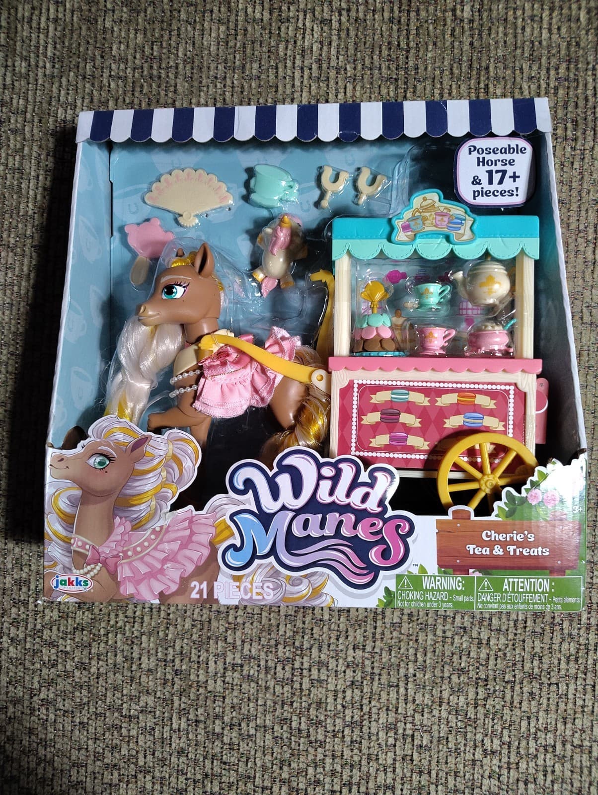 NEW 2024 Wild Manes "Cherie's Tea & Treats" Playset w/ Accessories jakks Pacific