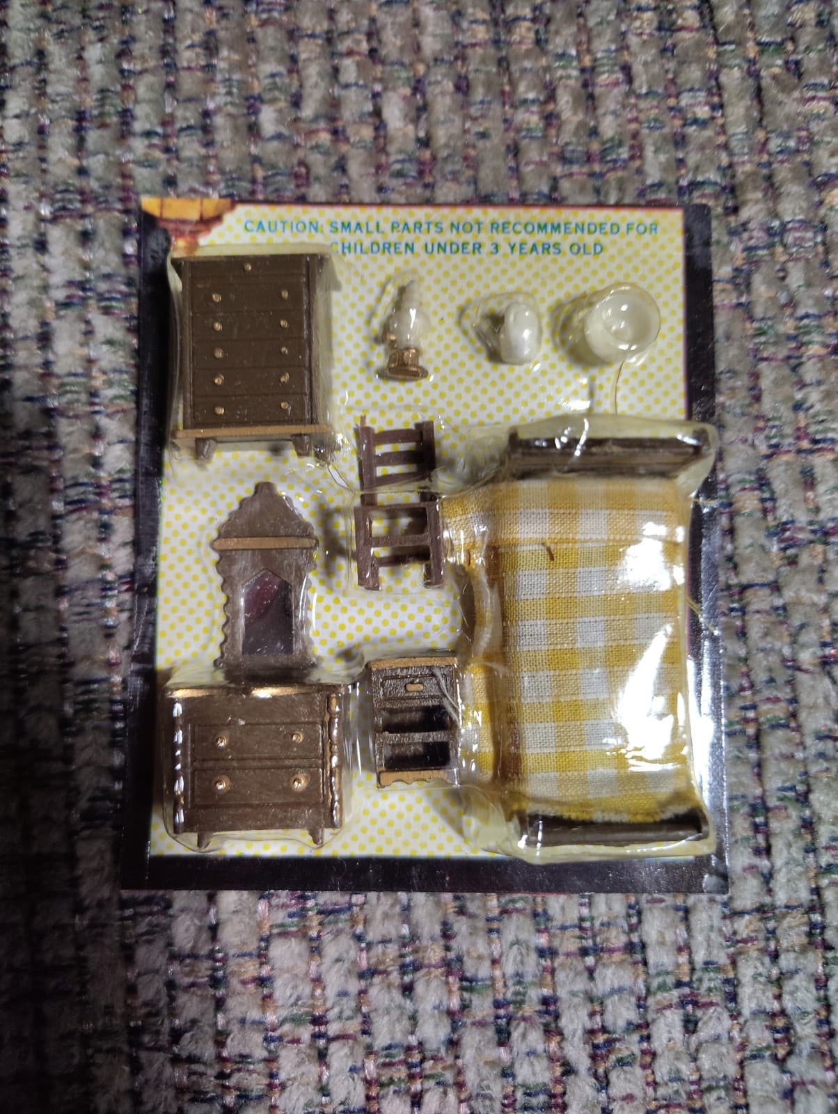 Vintage Mini Dollhouse Furniture - 8pc Set - 1:48 Scale Five Dif Sets You Choos - Thumbnail 5