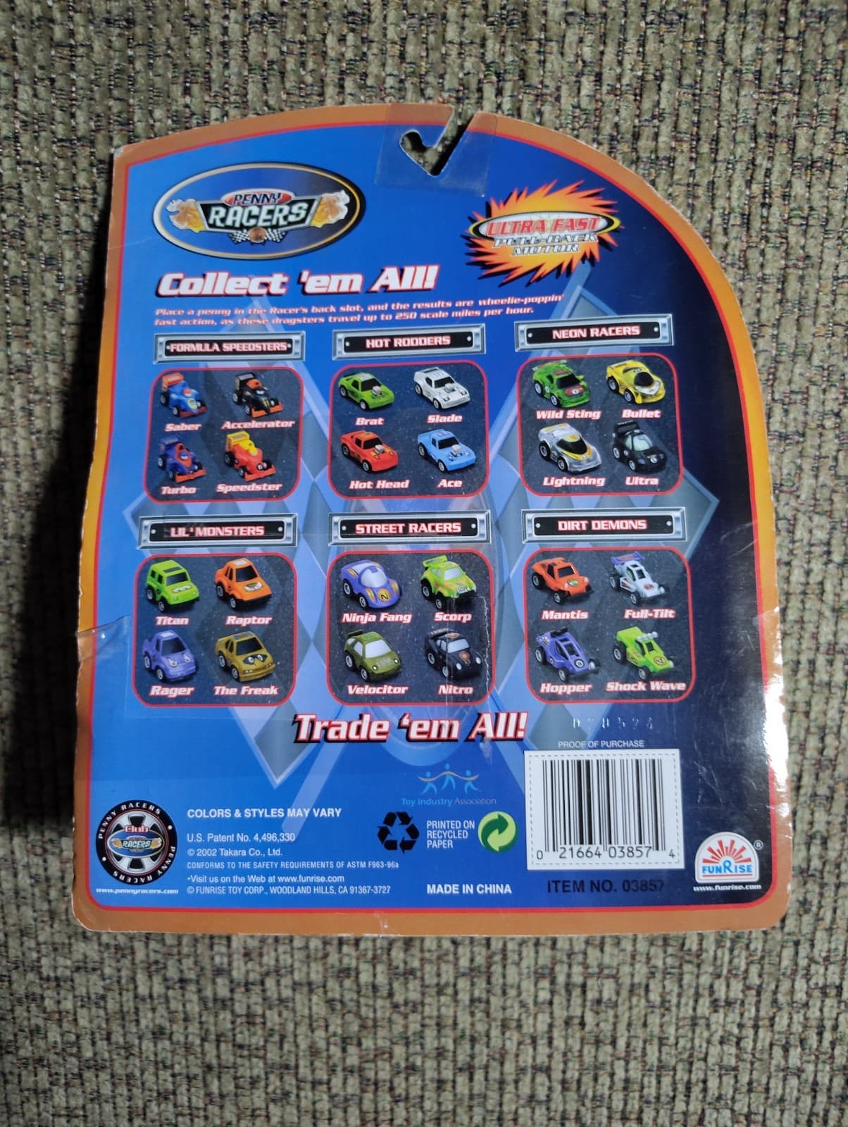 Penny Racers Hot Rodders Series 1 Pull Back Toy Car 3 Pack Vtg 2002 New - Thumbnail 3