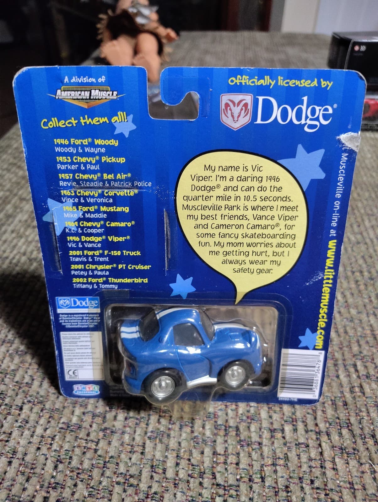 1996 Viper Little Muscle Die-cast Metal Dodge VIC American Muscle - Thumbnail 2