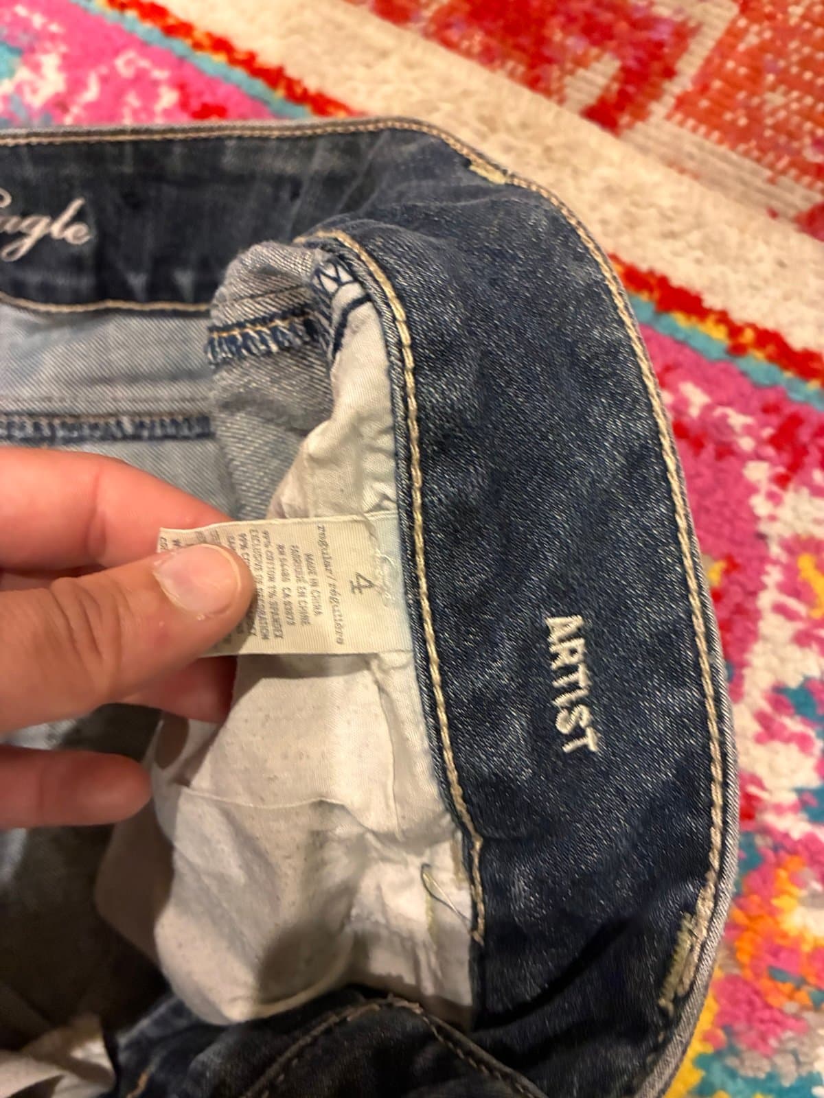 American Eagle Artist Bootcut Jeans Women’s Size 4 Medium Wash Stretch Denim - Thumbnail 4
