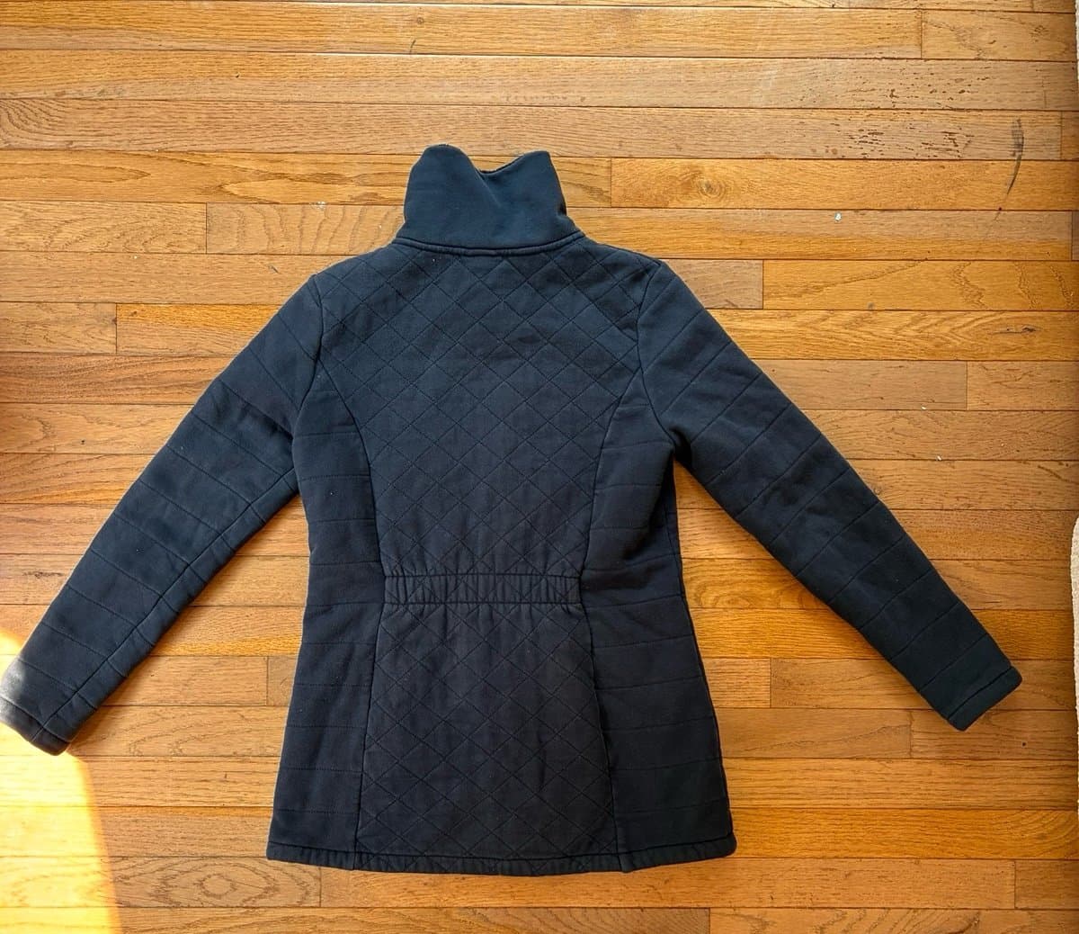 The North Face Women’s Medium Black Quilted Fleece Jacket Full Zip High Collar - Thumbnail 3