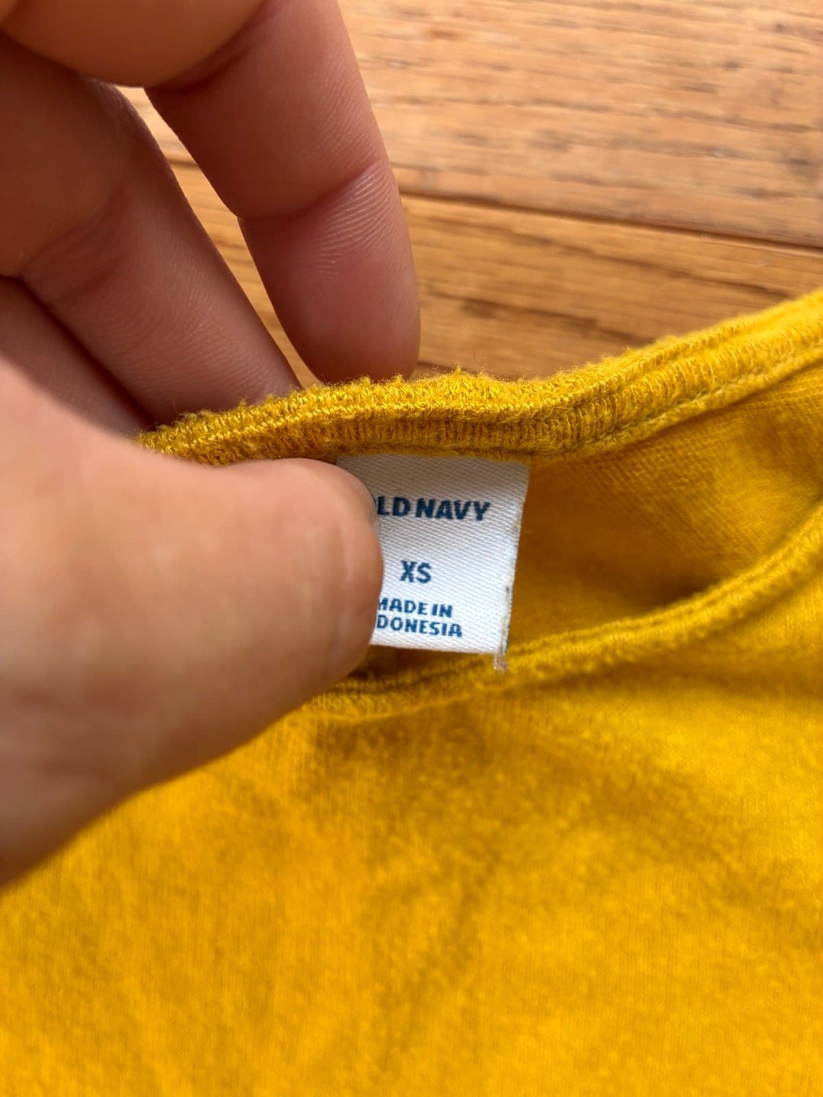 Old Navy Mustard Yellow Long Sleeve Swing Dress Women’s XS Soft Knit Casual - Thumbnail 2