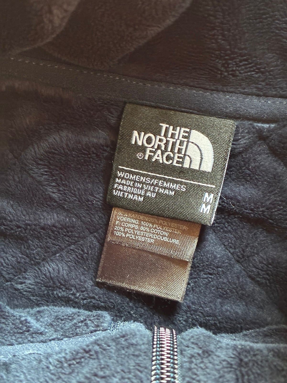 The North Face Women’s Medium Black Quilted Fleece Jacket Full Zip High Collar - Thumbnail 4