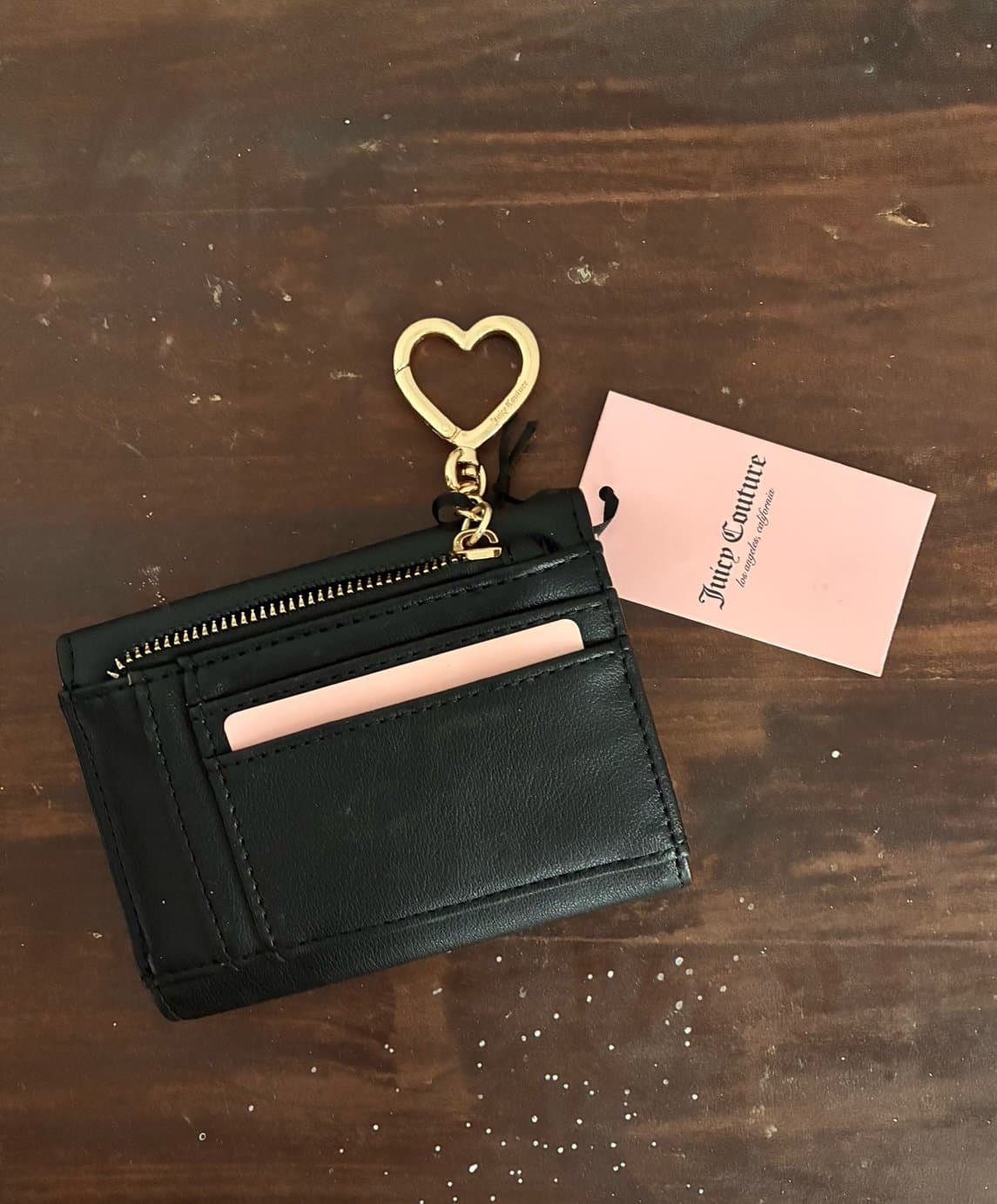 NEW Juicy Couture Heart Studded Bifold Wallet w/ Keychain – NWT - Thumbnail 3
