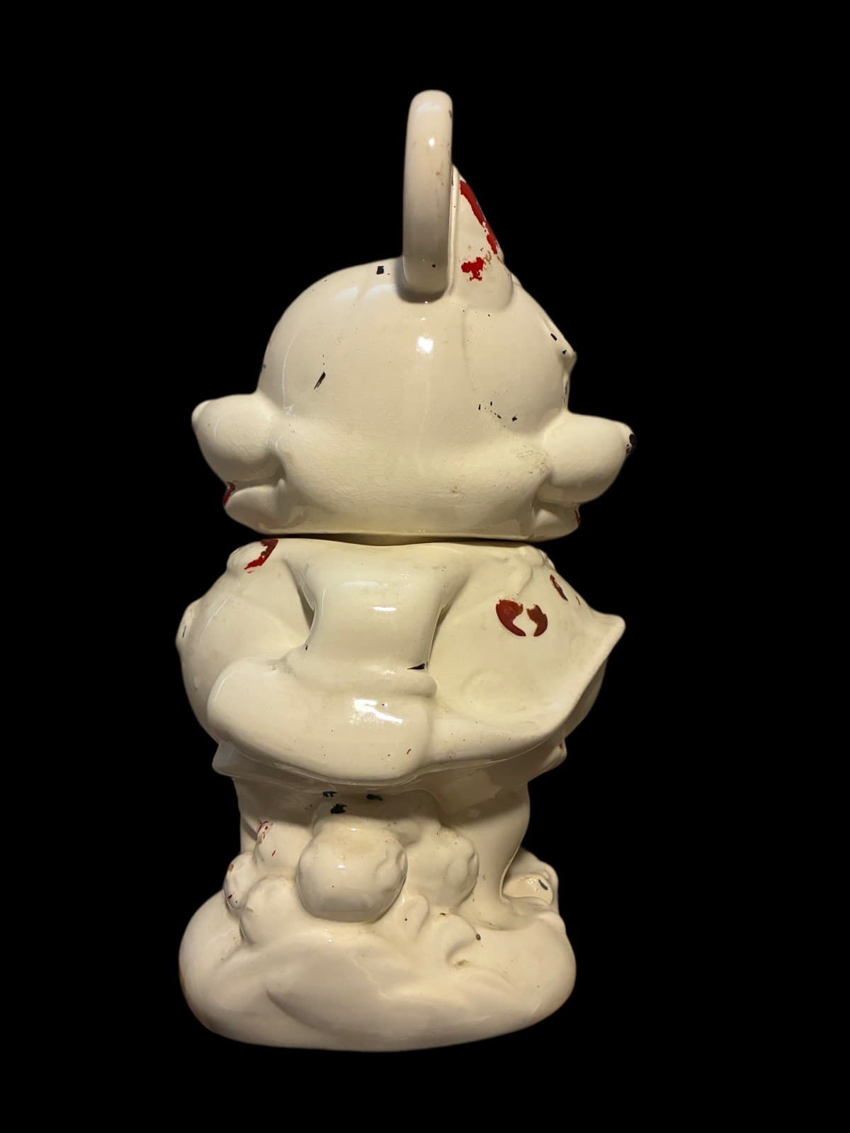 Vintage Mickey Minnie Mouse Ceramic Cookie Jar – Hand-Painted, Mid-Century - Thumbnail 3