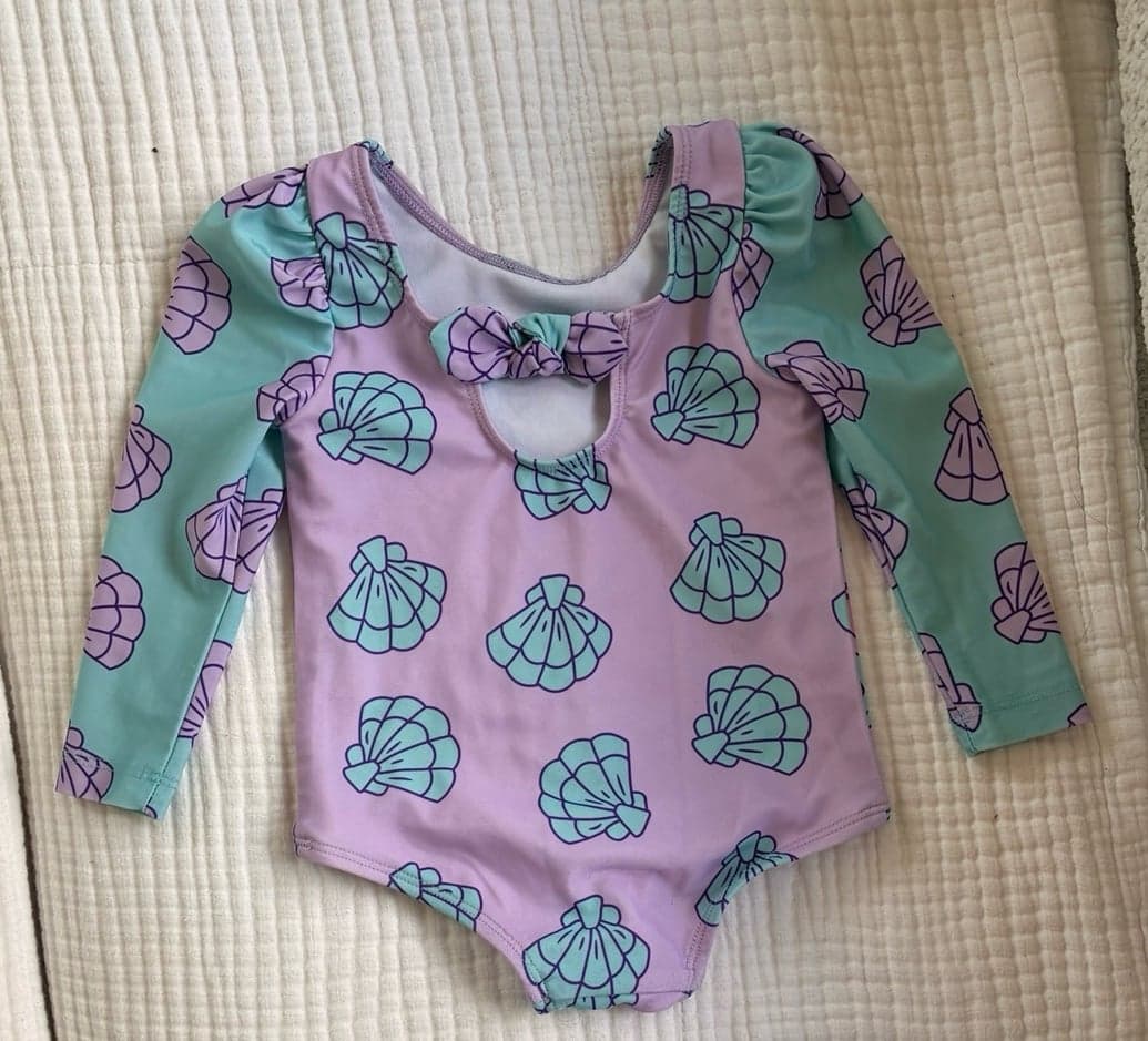 Disney Princess Ariel Long Sleeve Swimsuit | 12M - Thumbnail 2