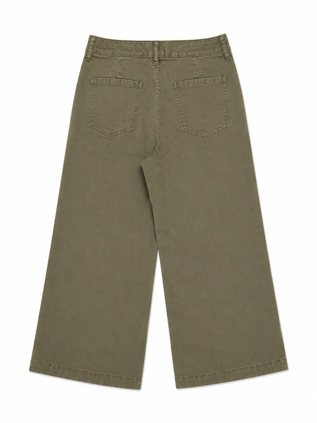 A New Day Olive Green Wide-Leg Cropped Pants – Women’s Size 10 - Thumbnail 2
