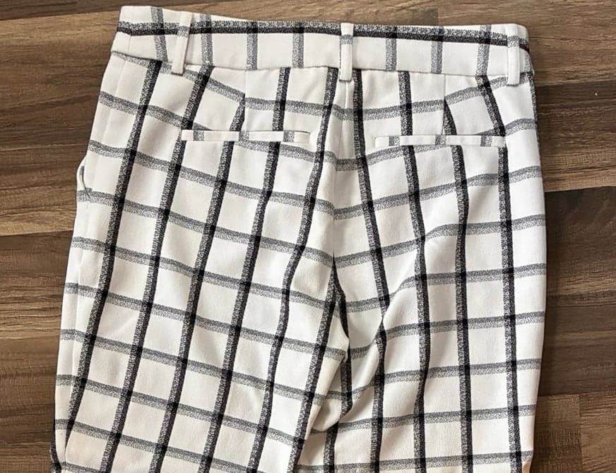 Express Women’s Size 6R White & Black Plaid Ankle Dress Pants Stretch Career - Thumbnail 3