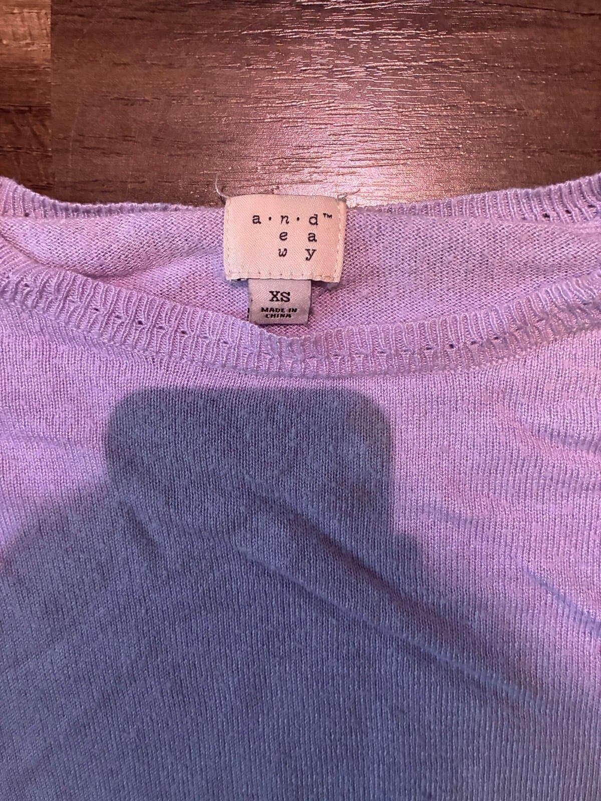 A New Day Lavender Crew Neck Sweater - Women’s XS - Thumbnail 2