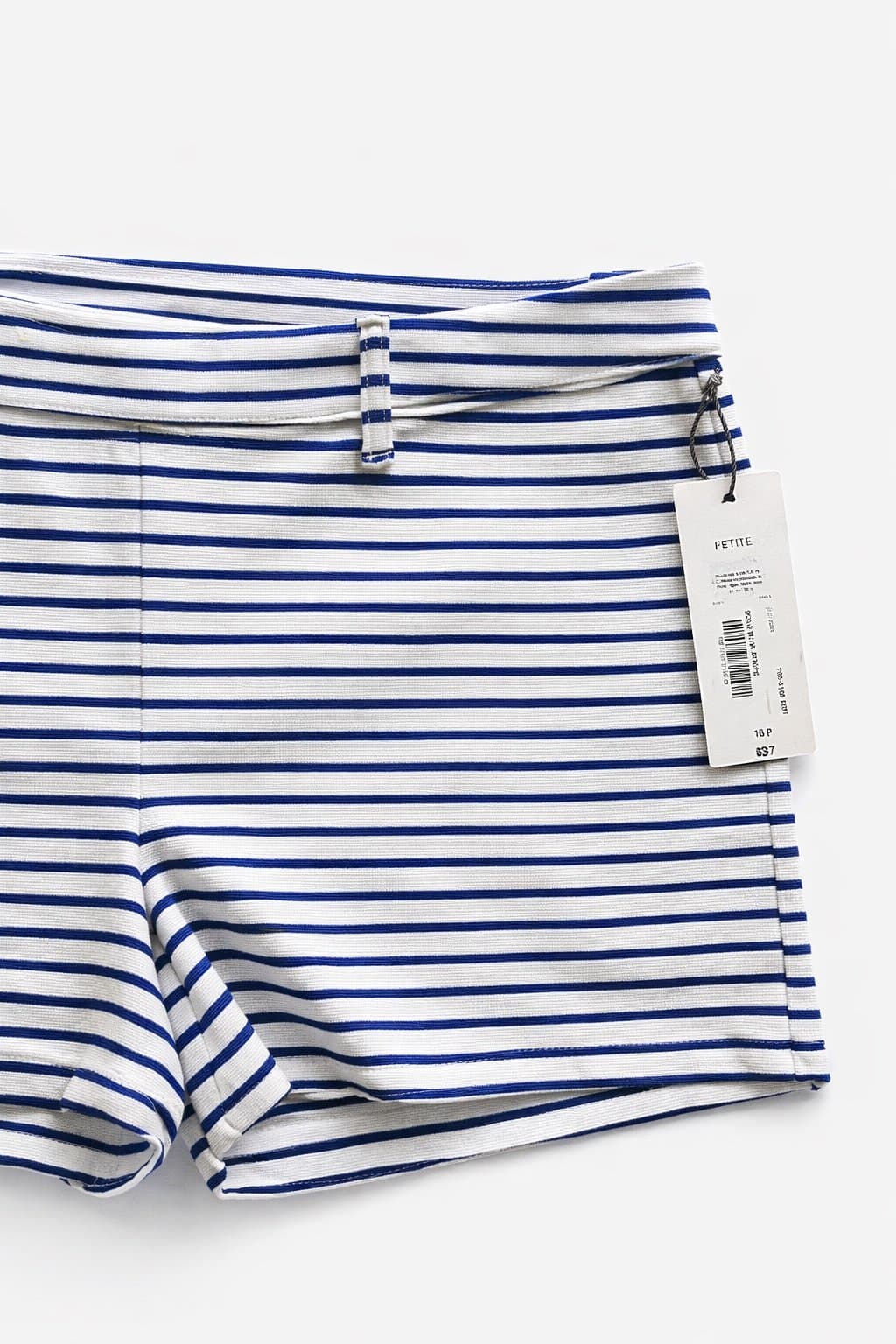 NWT Liz Claiborne Blue & White Striped Shorts Size 16 Petite Nautical Summer - Thumbnail 3
