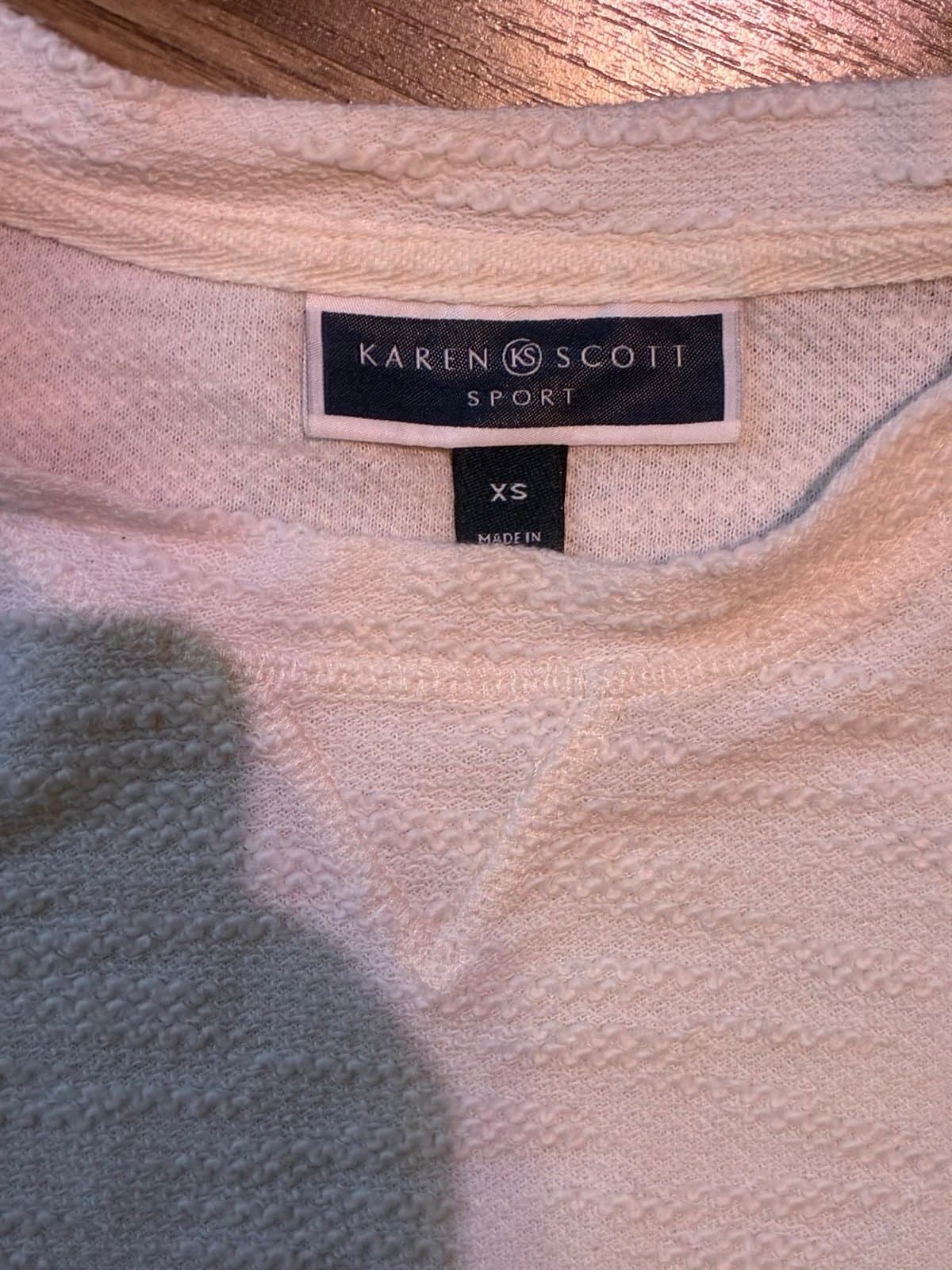 Karen Scott Sport Women’s Textured Sweater – XS – White - Thumbnail 2