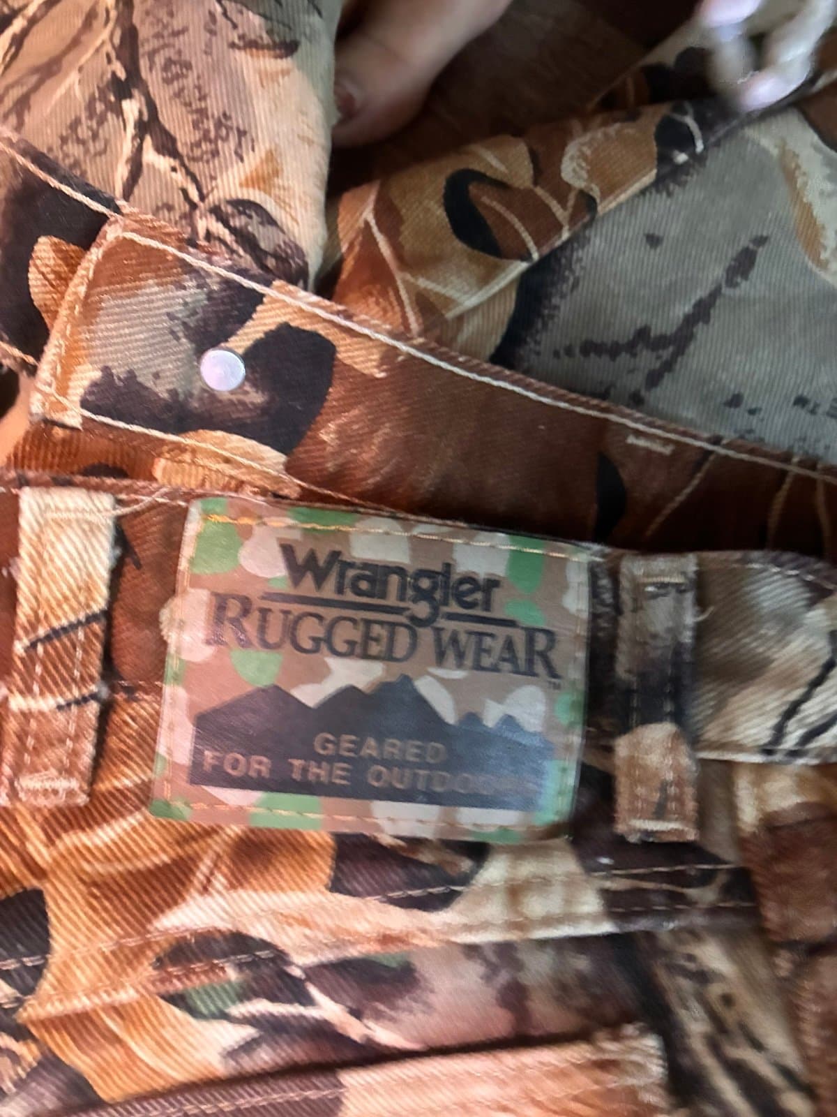 Vintage Wrangler Rugged Wear Fleece Lined Insulated Hunting Pants – 34x32 - Thumbnail 3
