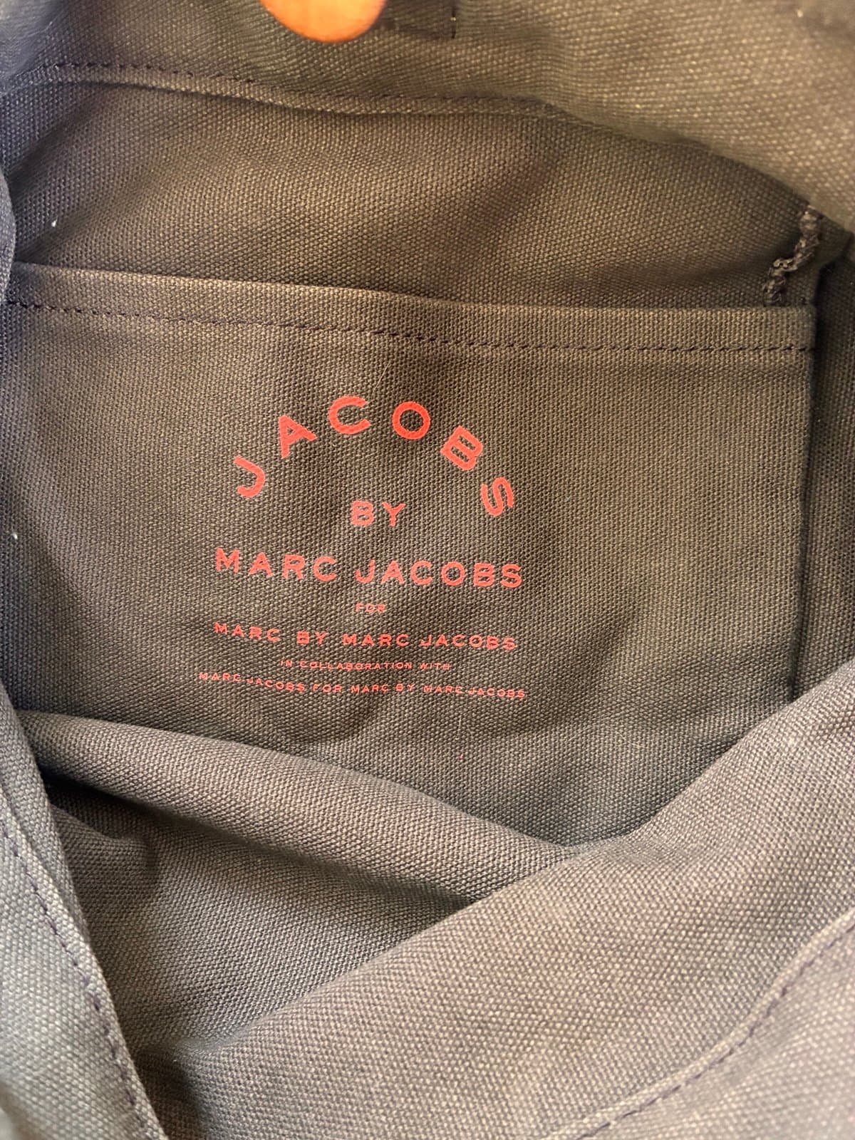Jacobs by Marc Jacobs Canvas Crossbody Bag – Brown & Neon Pink Stripe - Thumbnail 2