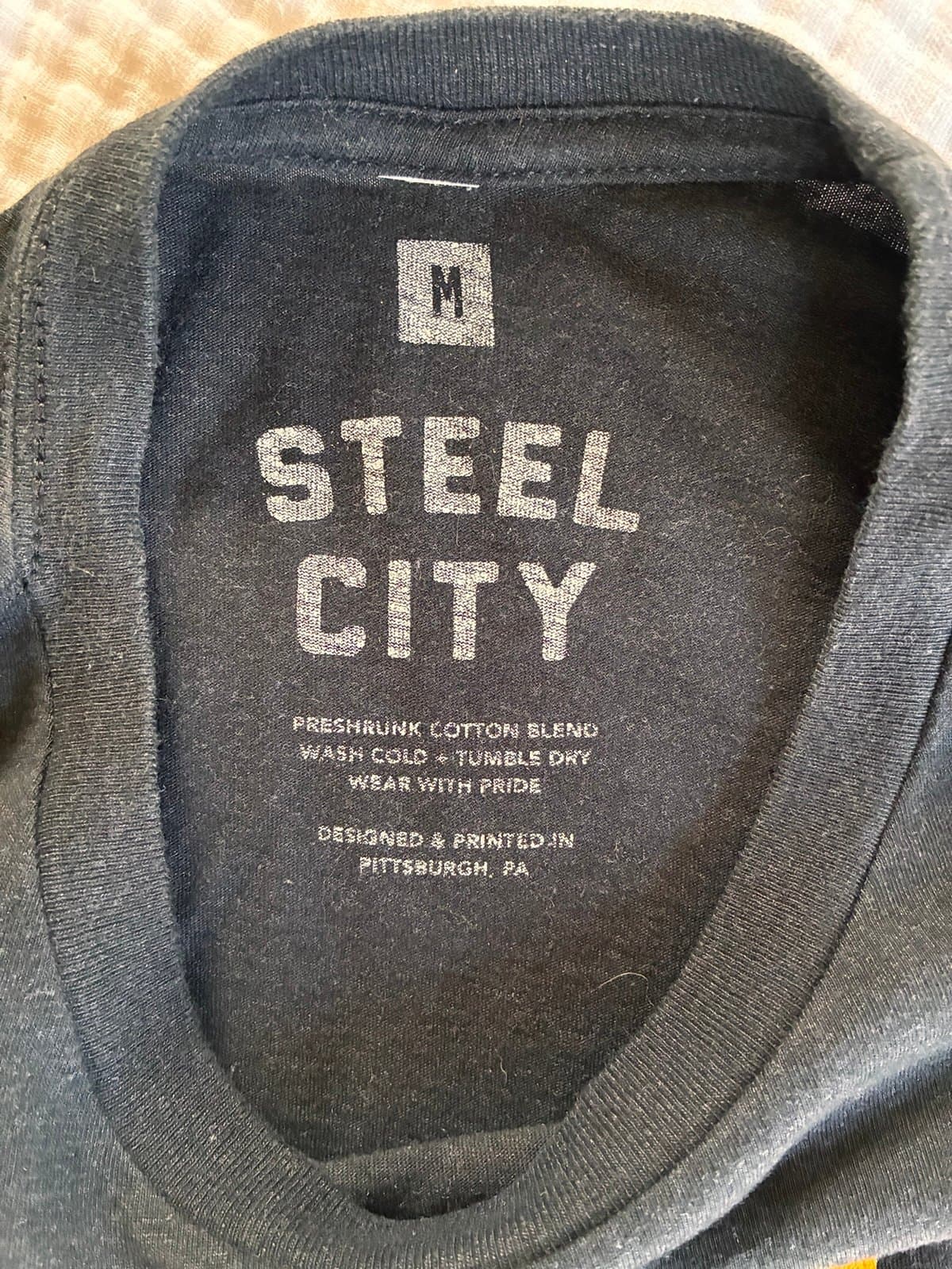 Steel City “City of Champs” Long Sleeve T-Shirt Black & Gold Pittsburgh Graphic - Thumbnail 2
