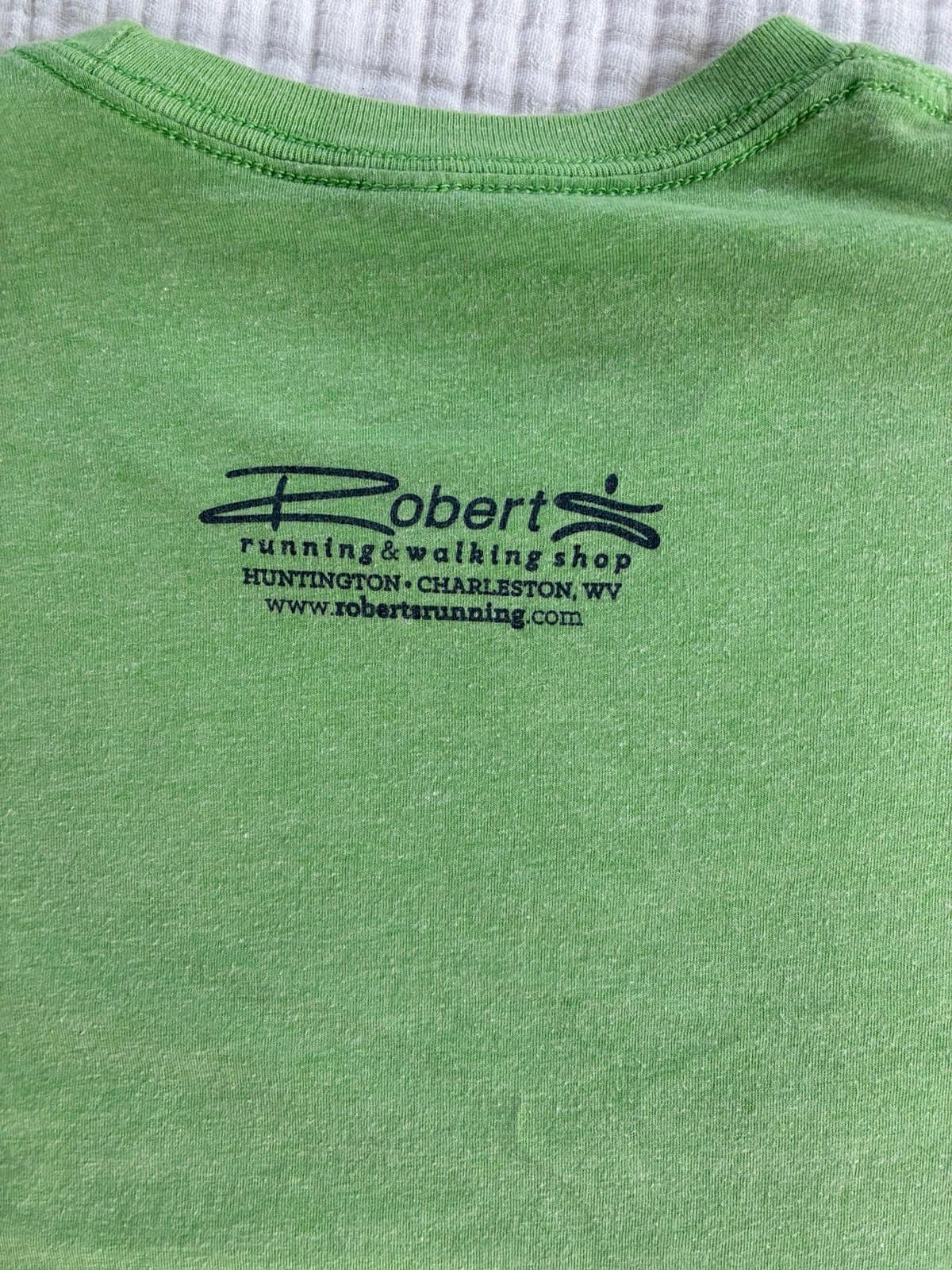 West Virginia Trail Runner T-Shirt Small Green Level Apparel Running Hiking WV - Thumbnail 2