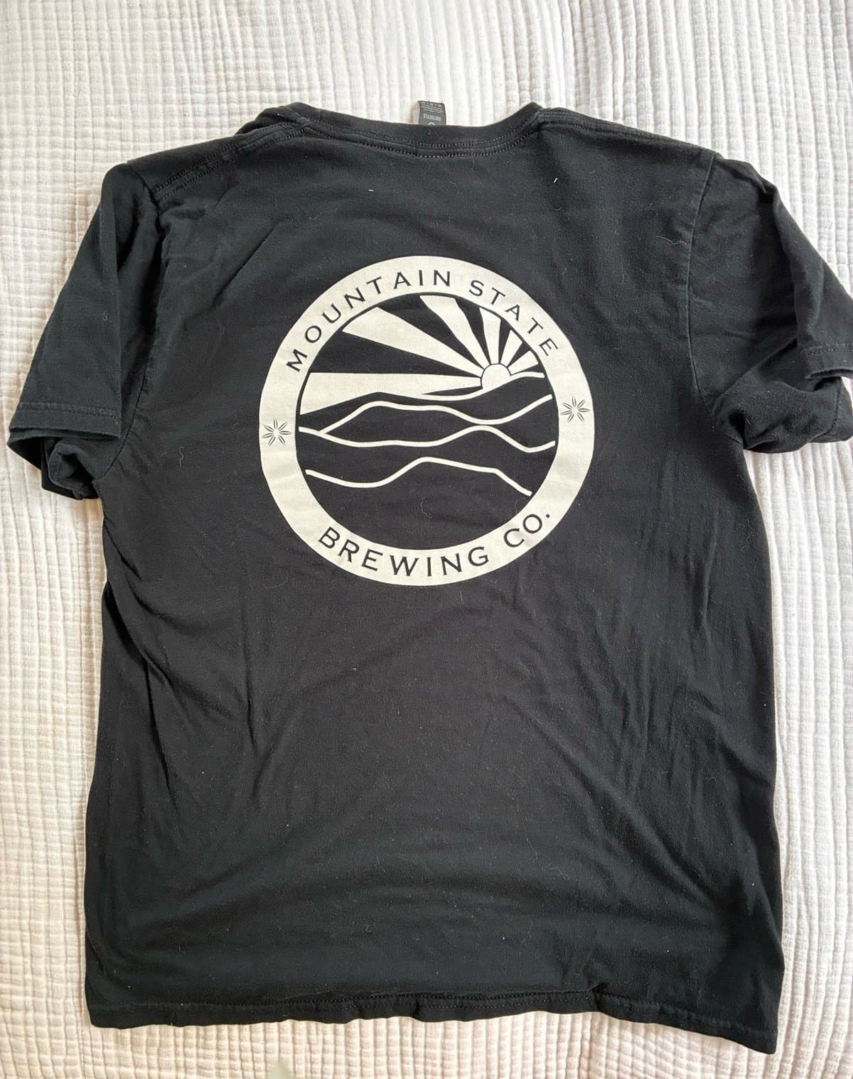 Mountain State Brewing Co. T-Shirt – Medium – Crisp Black Gildan Softstyle - Thumbnail 3