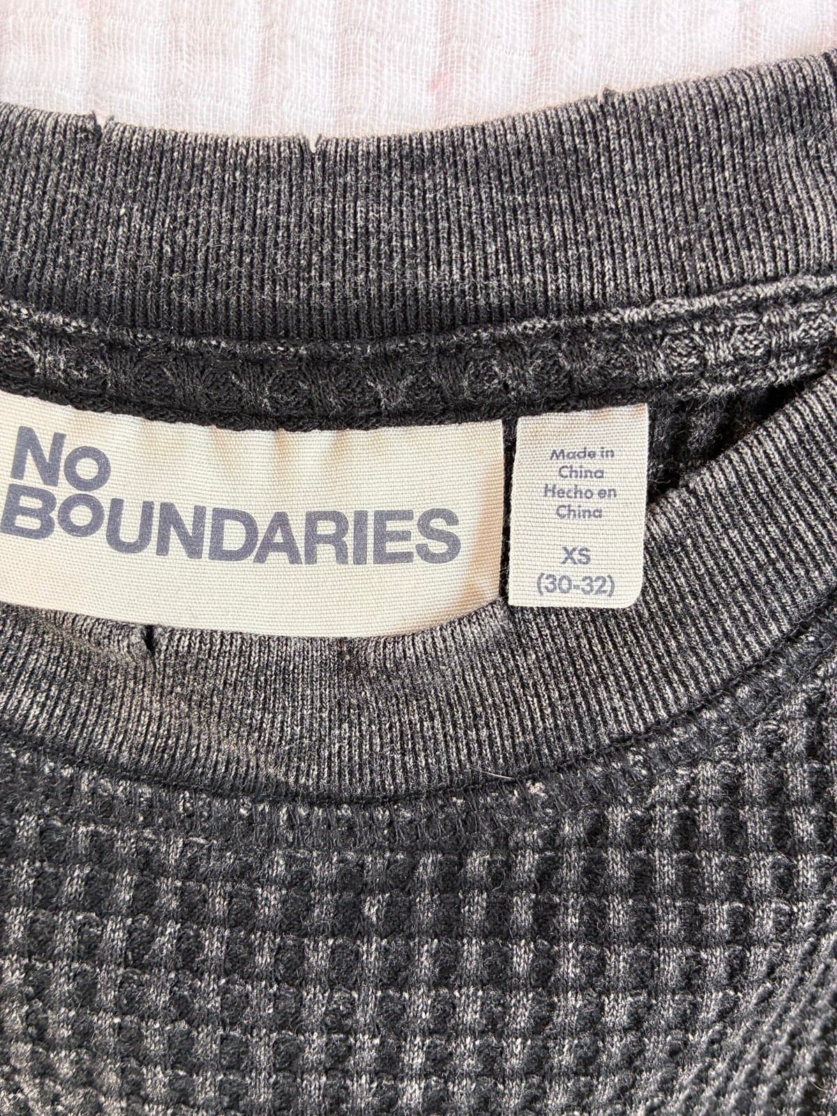 NEW Cozy No Boundaries Waffle Knit Thermal Long Sleeve Shirt Size XS (30-32) - Thumbnail 2