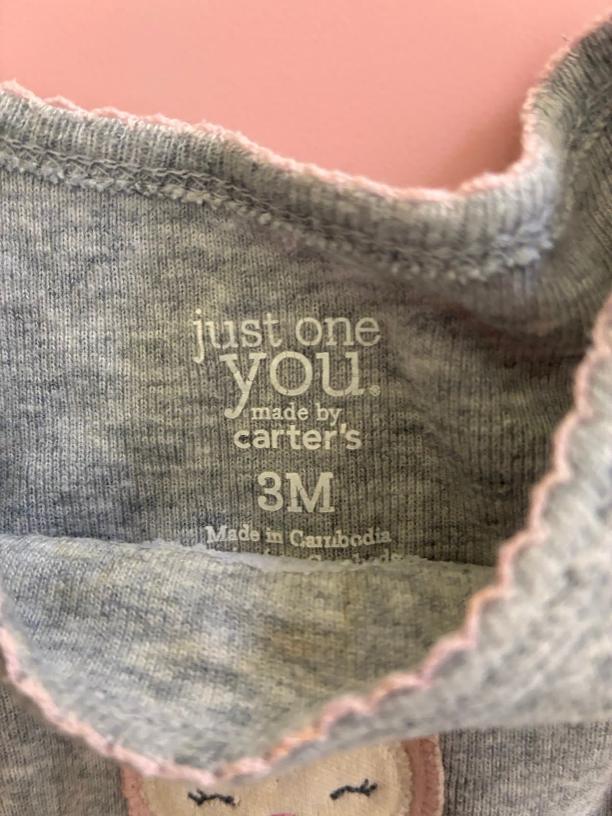 Carter’s Just One You 3M Gray Owl “Daddy’s Little Princess” Long Sleeve Bodysuit - Thumbnail 3