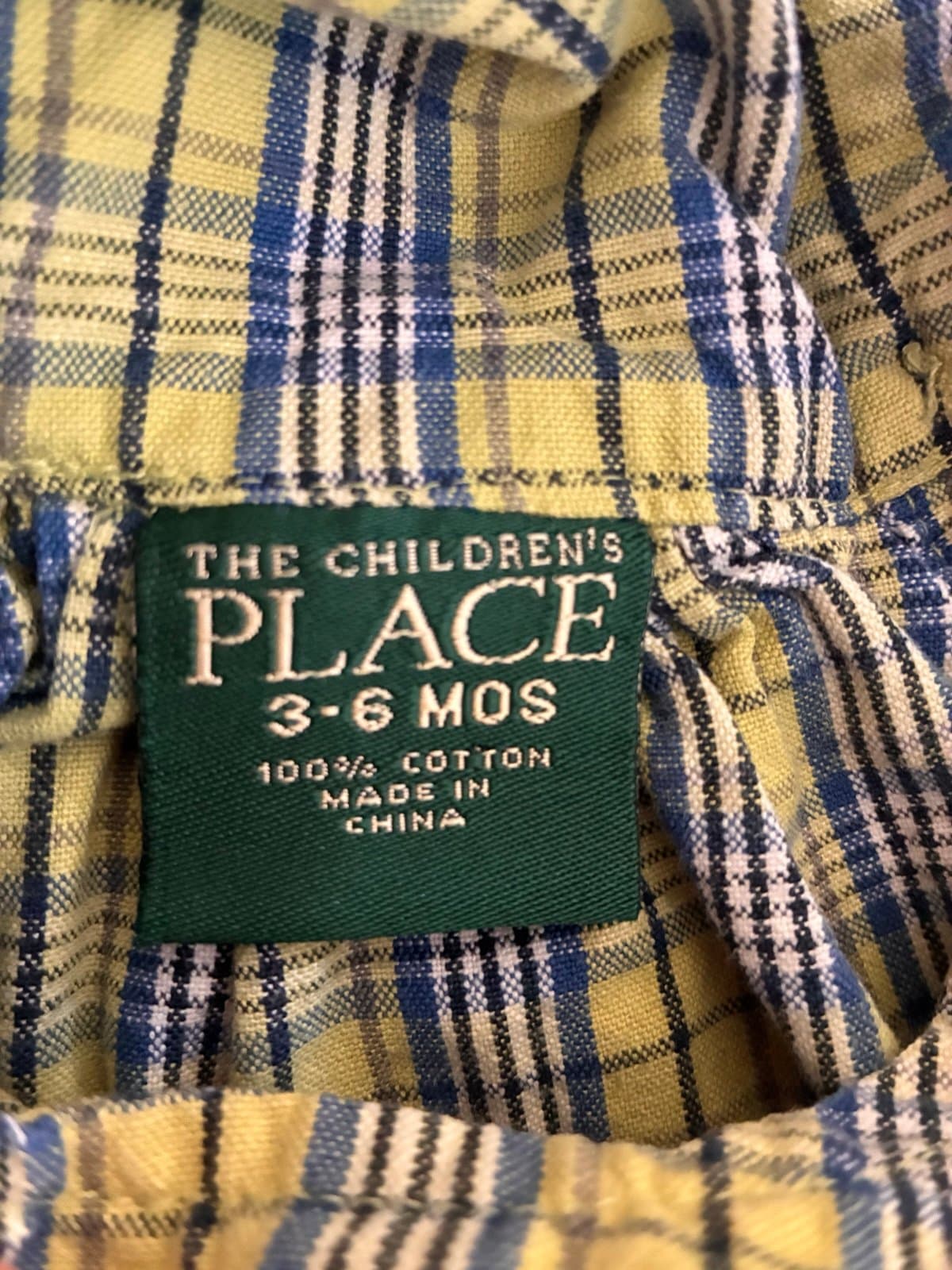 Vintage The Children’s Place Plaid Baby Dress 3-6 Months Embroidered Cottagecore - Thumbnail 3