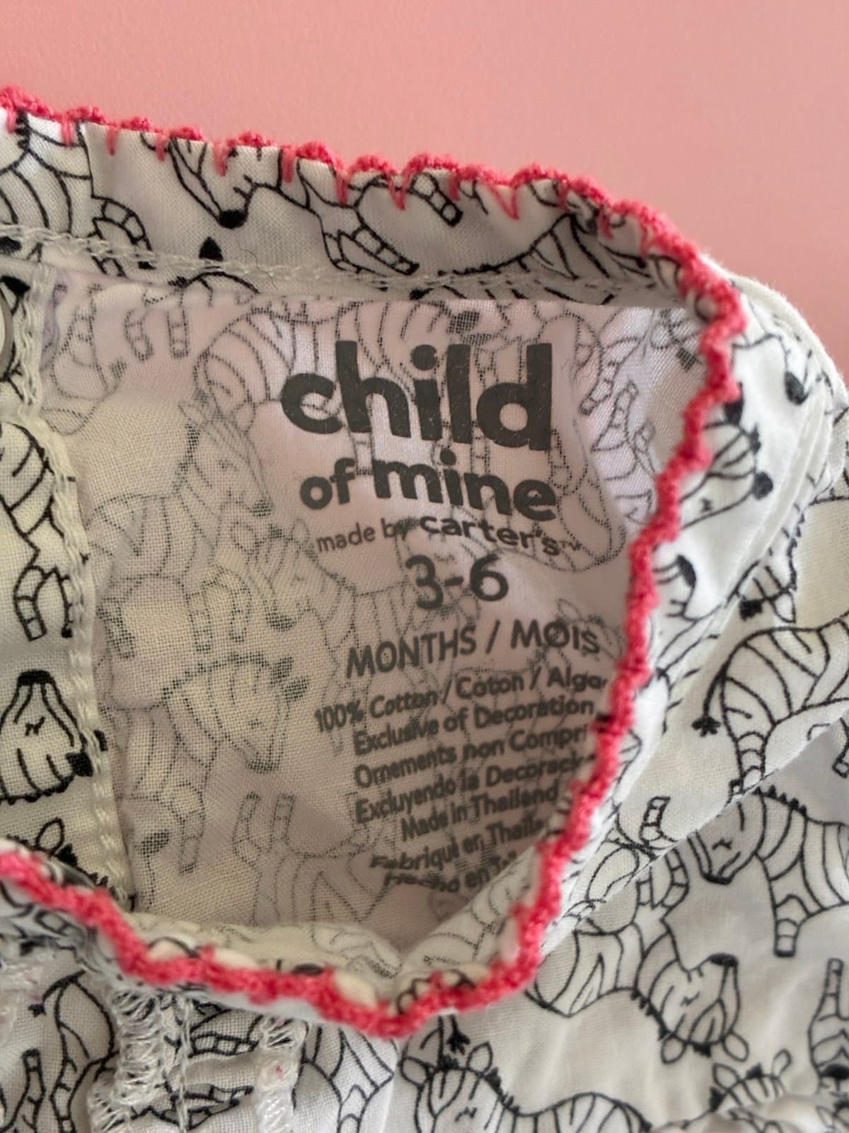 Child of Mine by Carter’s Zebra Print Baby Dress – 3-6 Months - Thumbnail 3