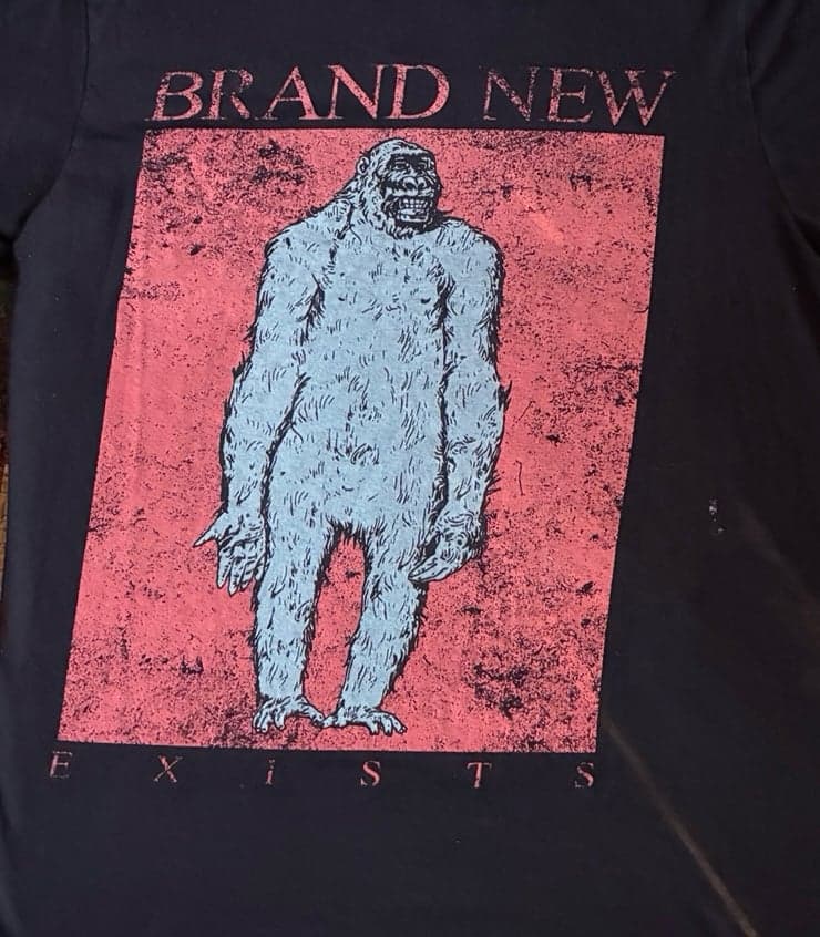 Brand New “Brand New Exists” Bigfoot/Yeti Graphic Tee – Size Small – Black - Thumbnail 2