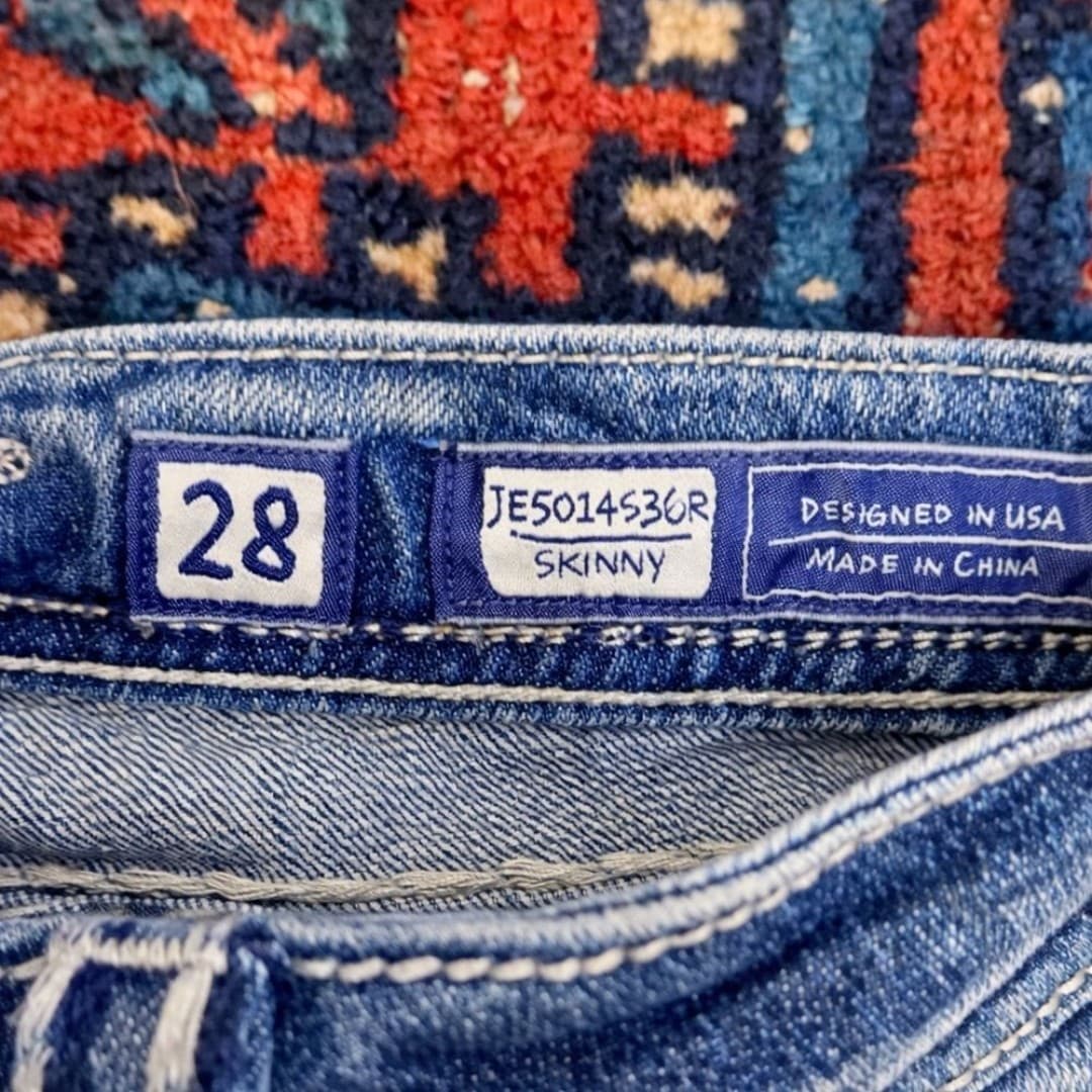Miss Me Skinny Jeans Women’s Size 28 Buckle Exclusive Medium Wash Stretch - Thumbnail 3