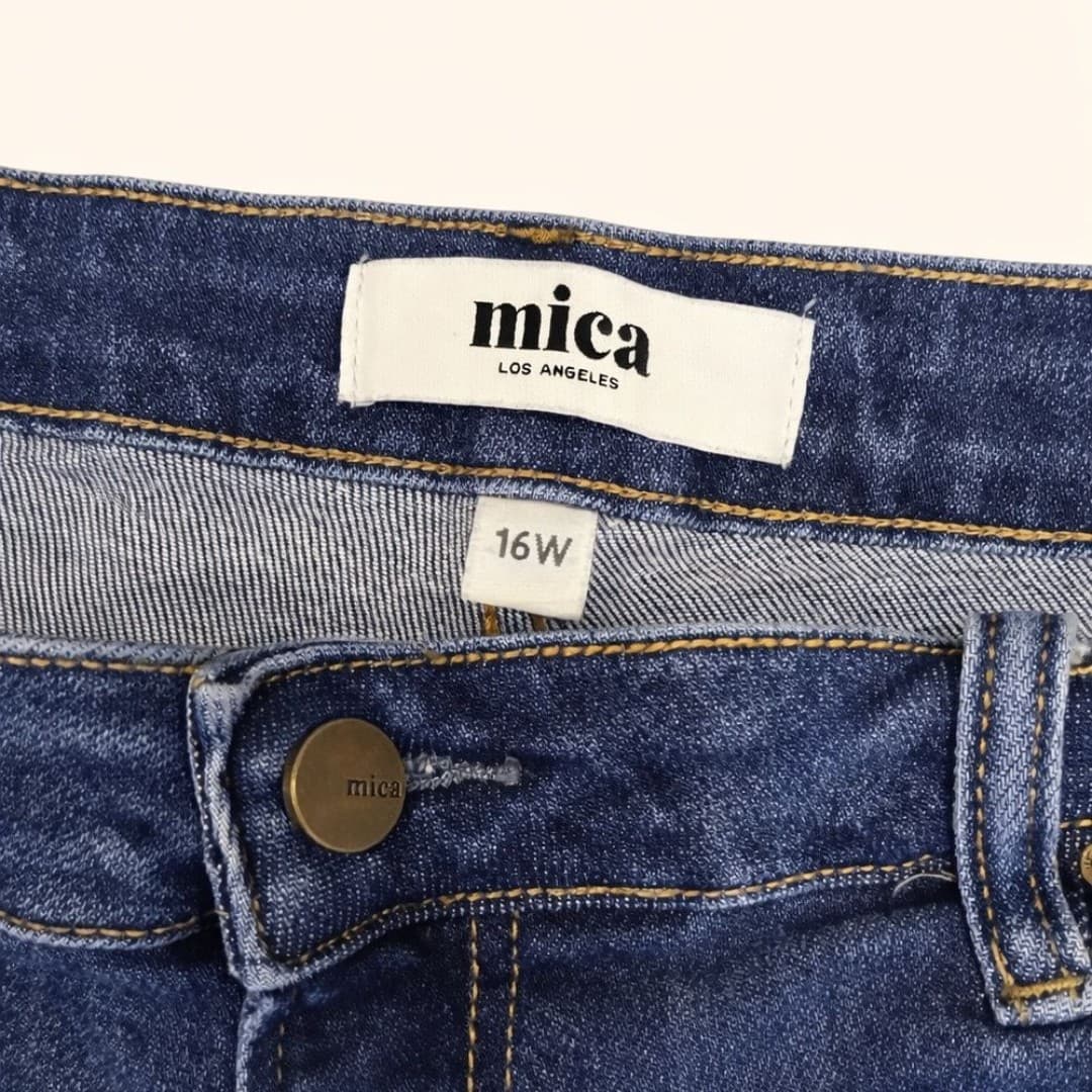 Mica Dark Wash Skinny Jeans Stretch Denim 16W MidRise - Thumbnail 3