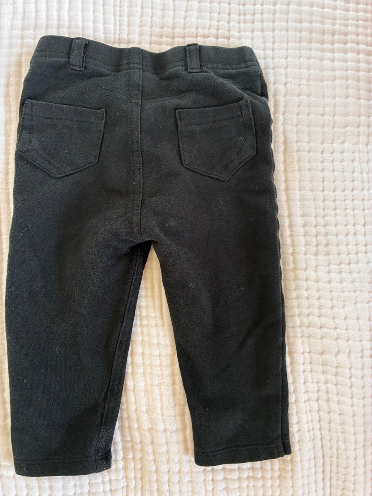 Baby Girl Black Jeggings 6-9M Garanimals Stretch Pants Leggings - Thumbnail 2