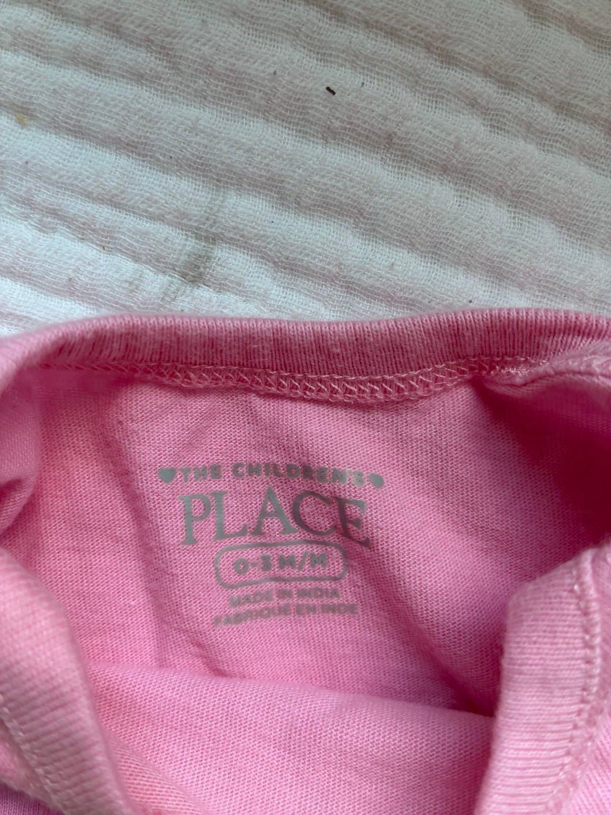 The Children’s Place Pink Long Sleeve Bodysuit 0-3M 100% Perfect Baby Onesie - Thumbnail 2