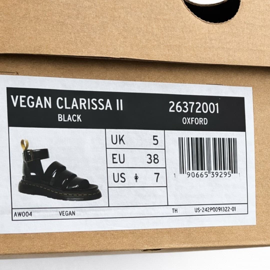 Dr. Martens Clarissa II Vegan Sandals Black Platform | Women’s US 7 | NIB - Thumbnail 4