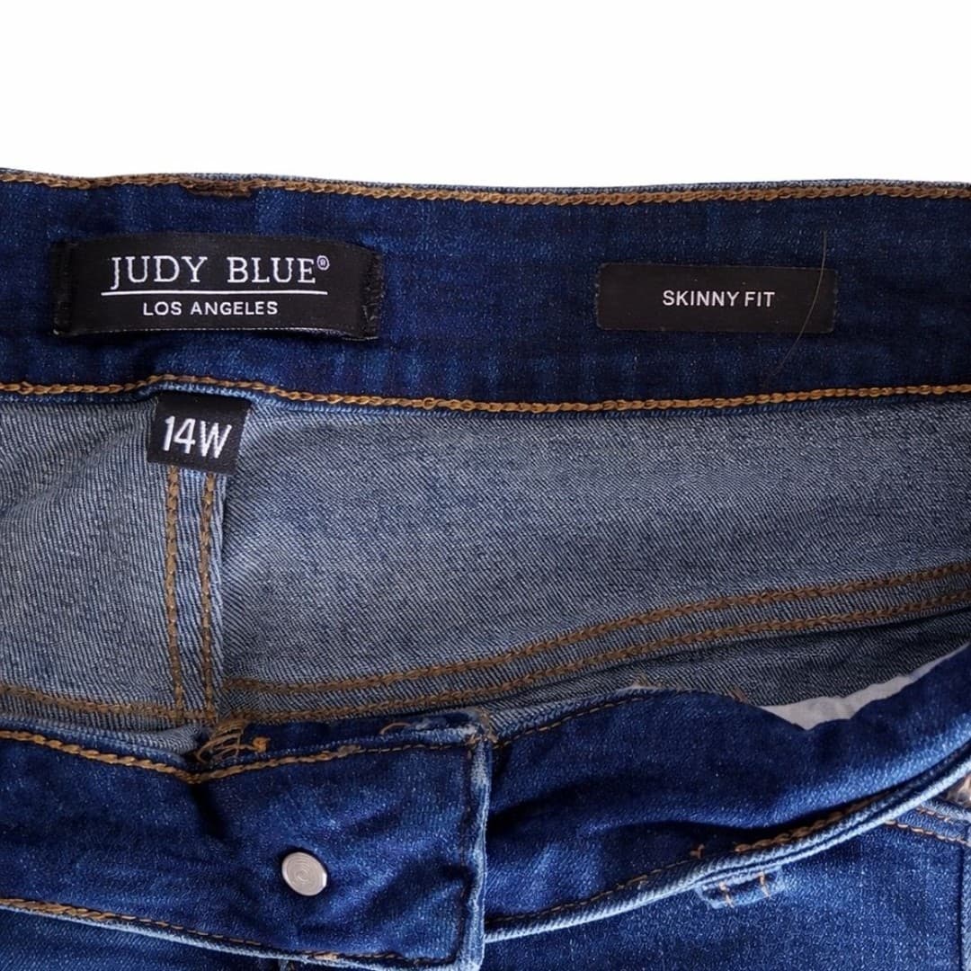 Judy Blue Skinny Fit Jeans Women’s 14W Dark Wash Stretch Denim - Thumbnail 3