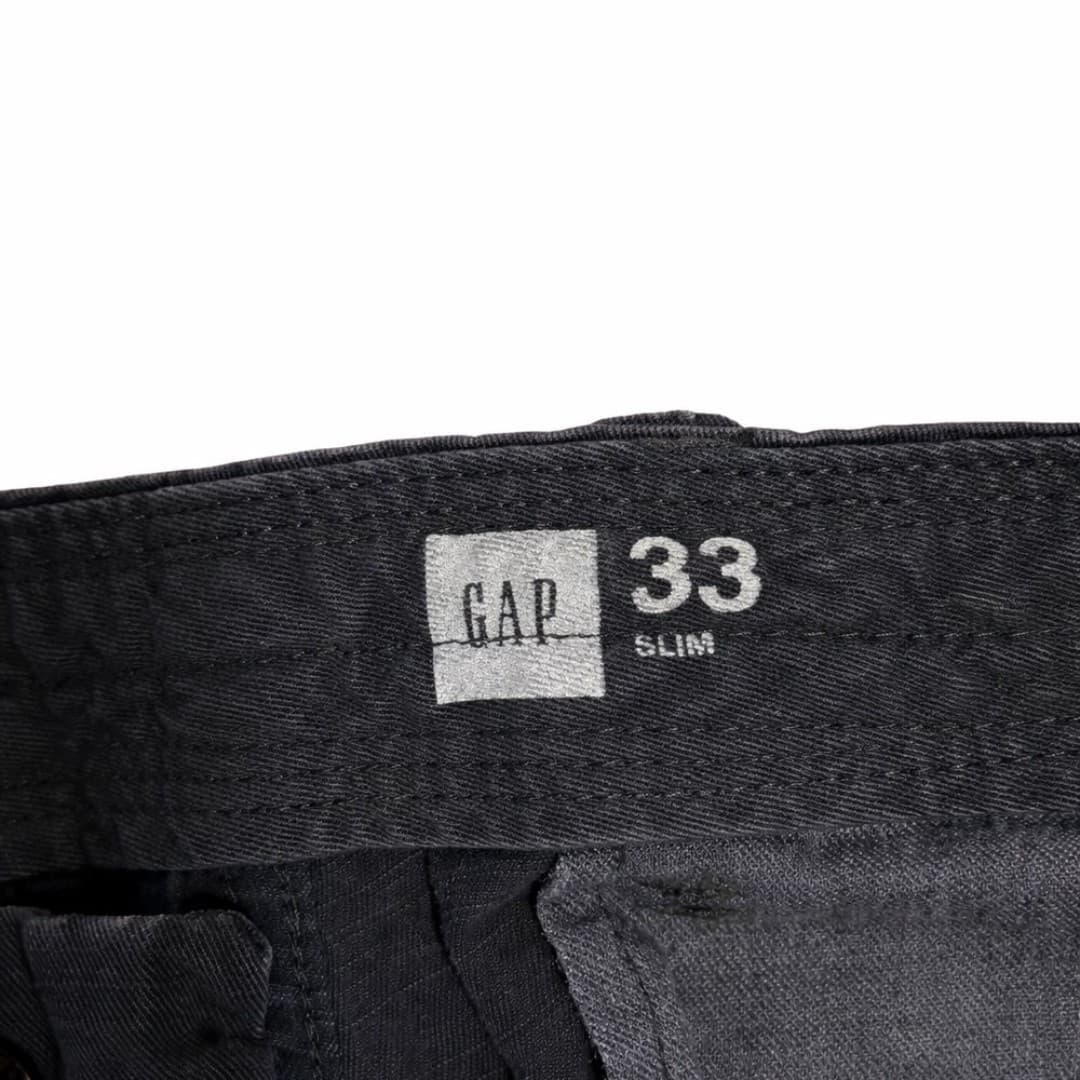 GAP Women’s Black Slim Pants Size 33 Raw Hem Modern Casual - Thumbnail 2