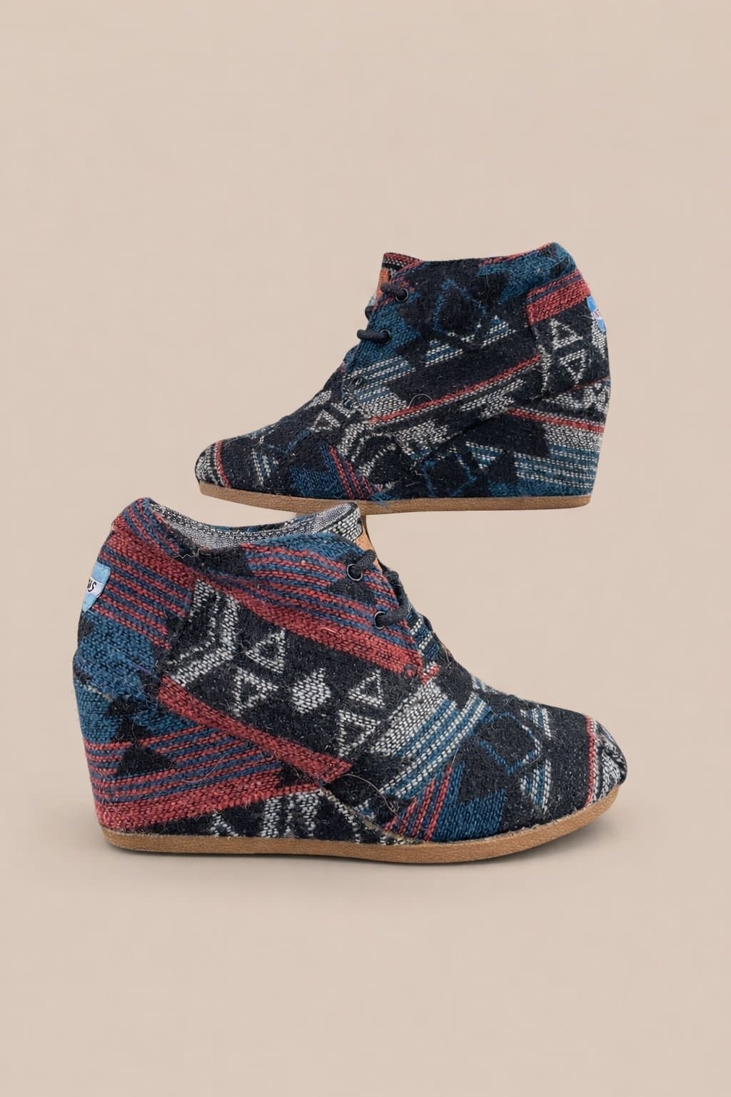 TOMS Women’s Tribal Woven Wedge Booties Lace-Up Size 5.5 - Thumbnail 7