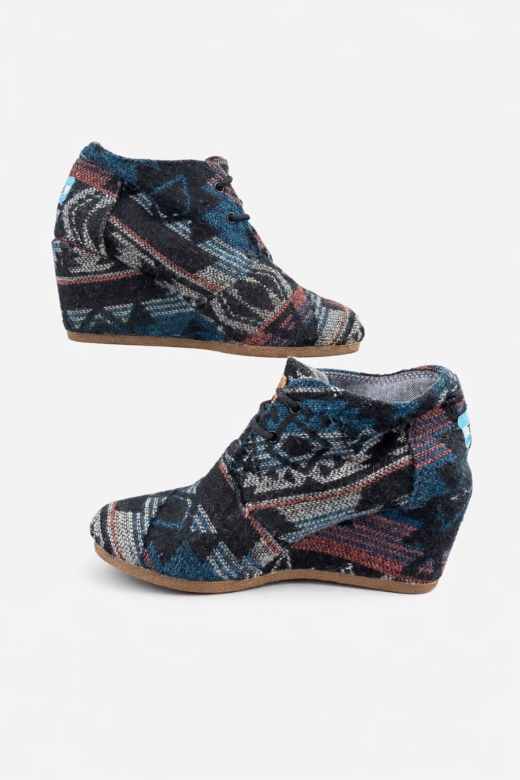 TOMS Women’s Tribal Woven Wedge Booties Lace-Up Size 5.5 - Thumbnail 6