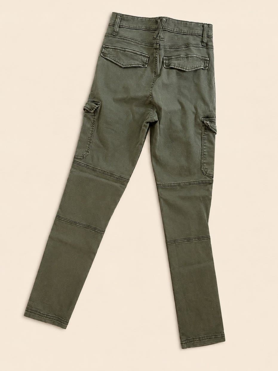 H&M LOGG Olive Green Military Cargo Skinny Pants – Women’s US 4 - Thumbnail 2