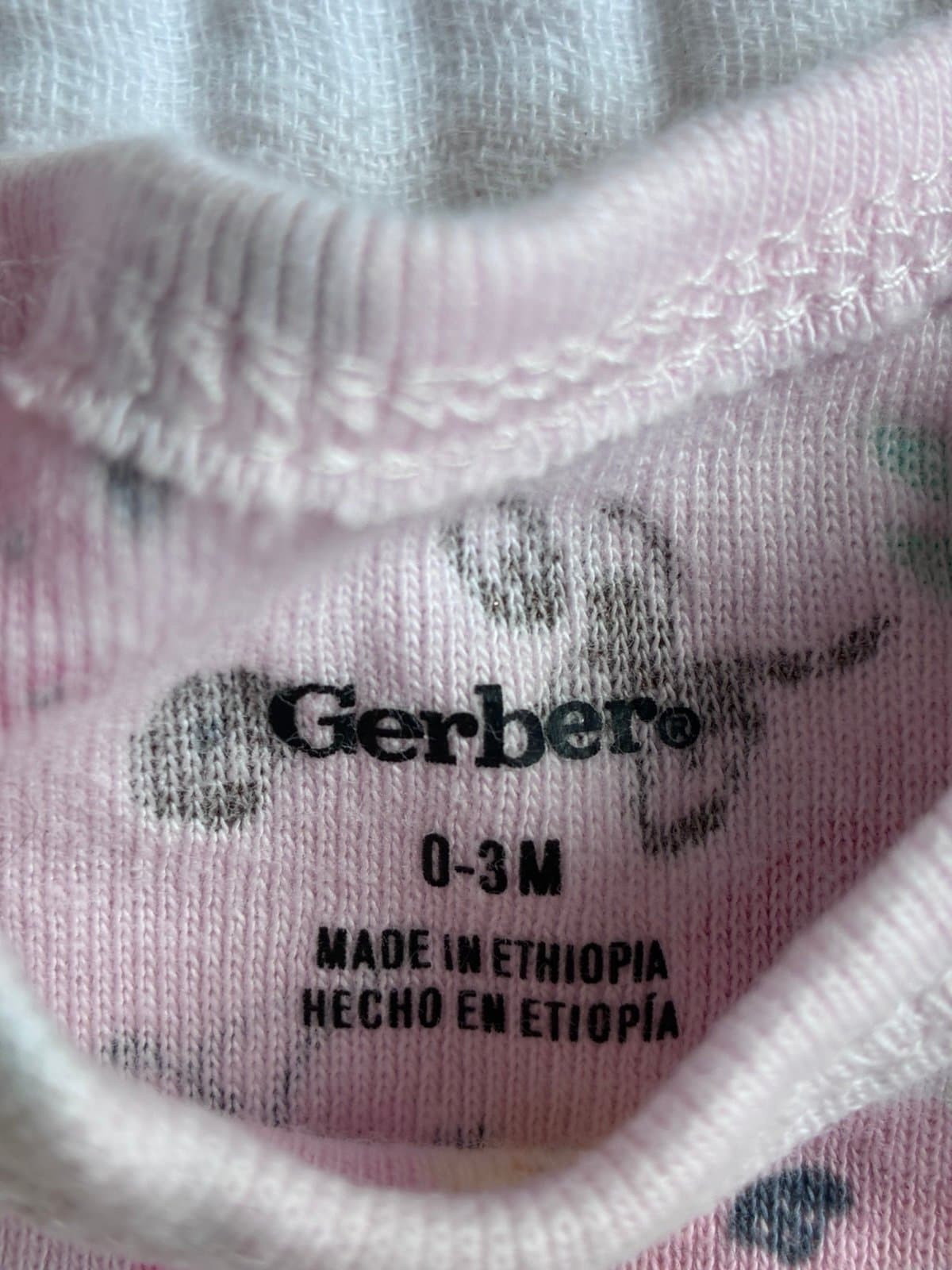 Gerber Floral Baby Onesie Bodysuit | 0-3 Months | Pink Floral Print | Baby Girl - Thumbnail 3