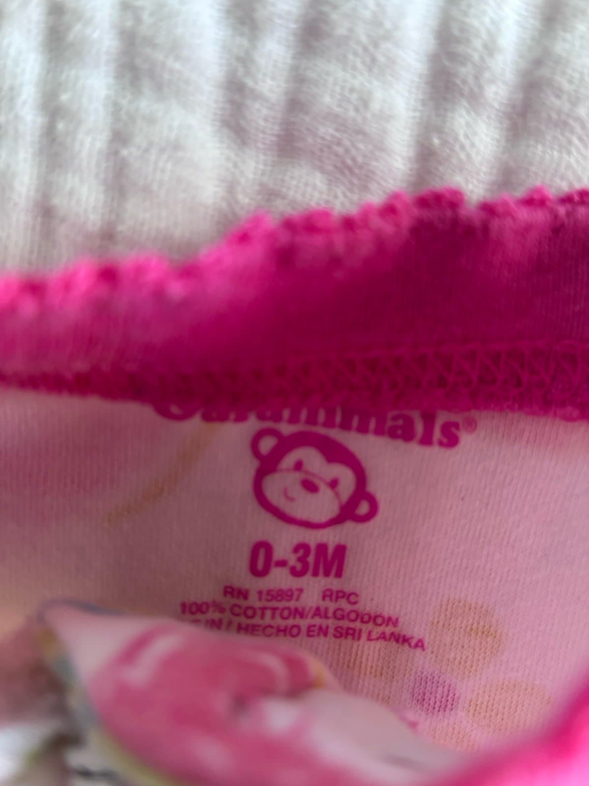 Garanimals 0-3M Baby Girl Floral Footed Sleeper Pink Zip Pajamas One Piece - Thumbnail 2