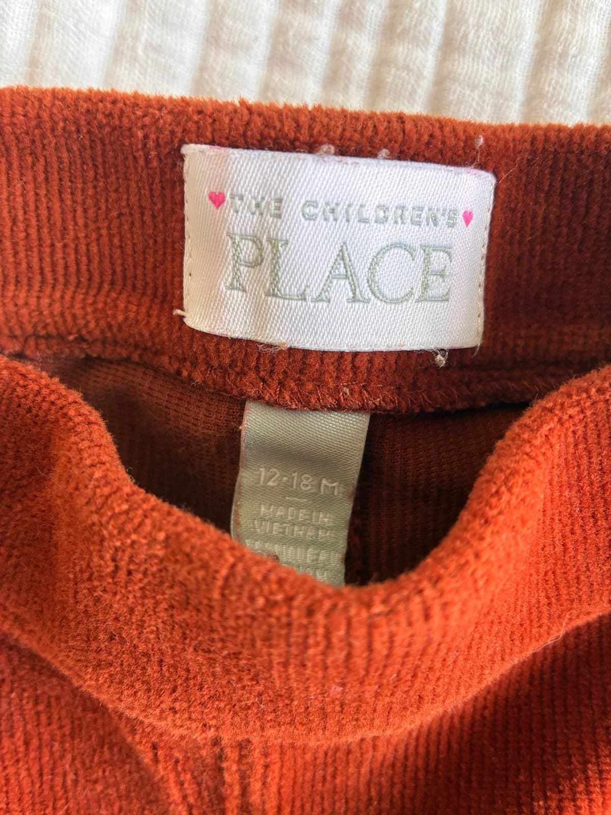 The Children’s Place 12-18M Rust Ribbed Flare Pants Boho Fall Baby Toddler - Thumbnail 2
