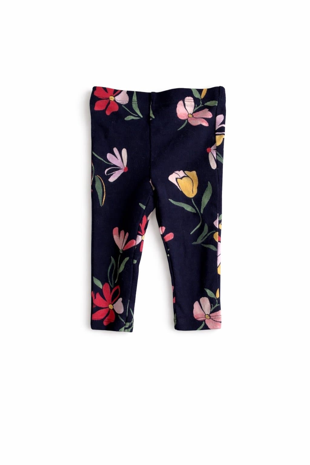 Carter’s 9M Baby Girl Outfit Bundle Knit Hooded Cardigan + Navy Floral Leggings - Thumbnail 3