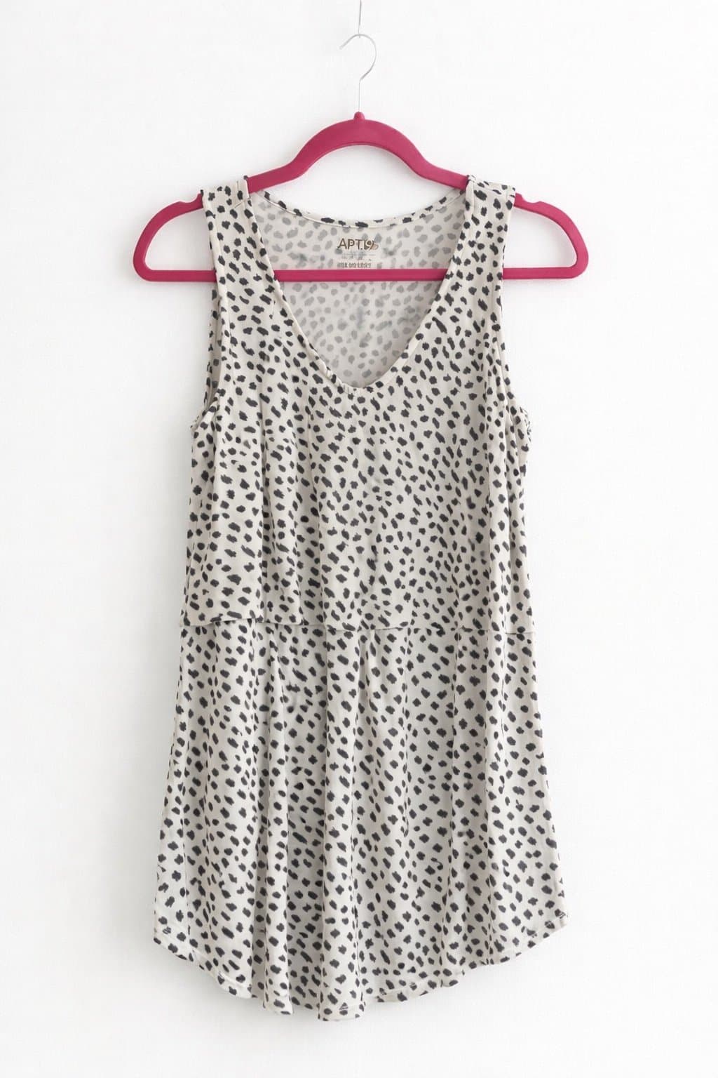 APT 9 Small Black Gray Leopard Print Sleeveless Blouse Flowy Tank Top S - Thumbnail 2