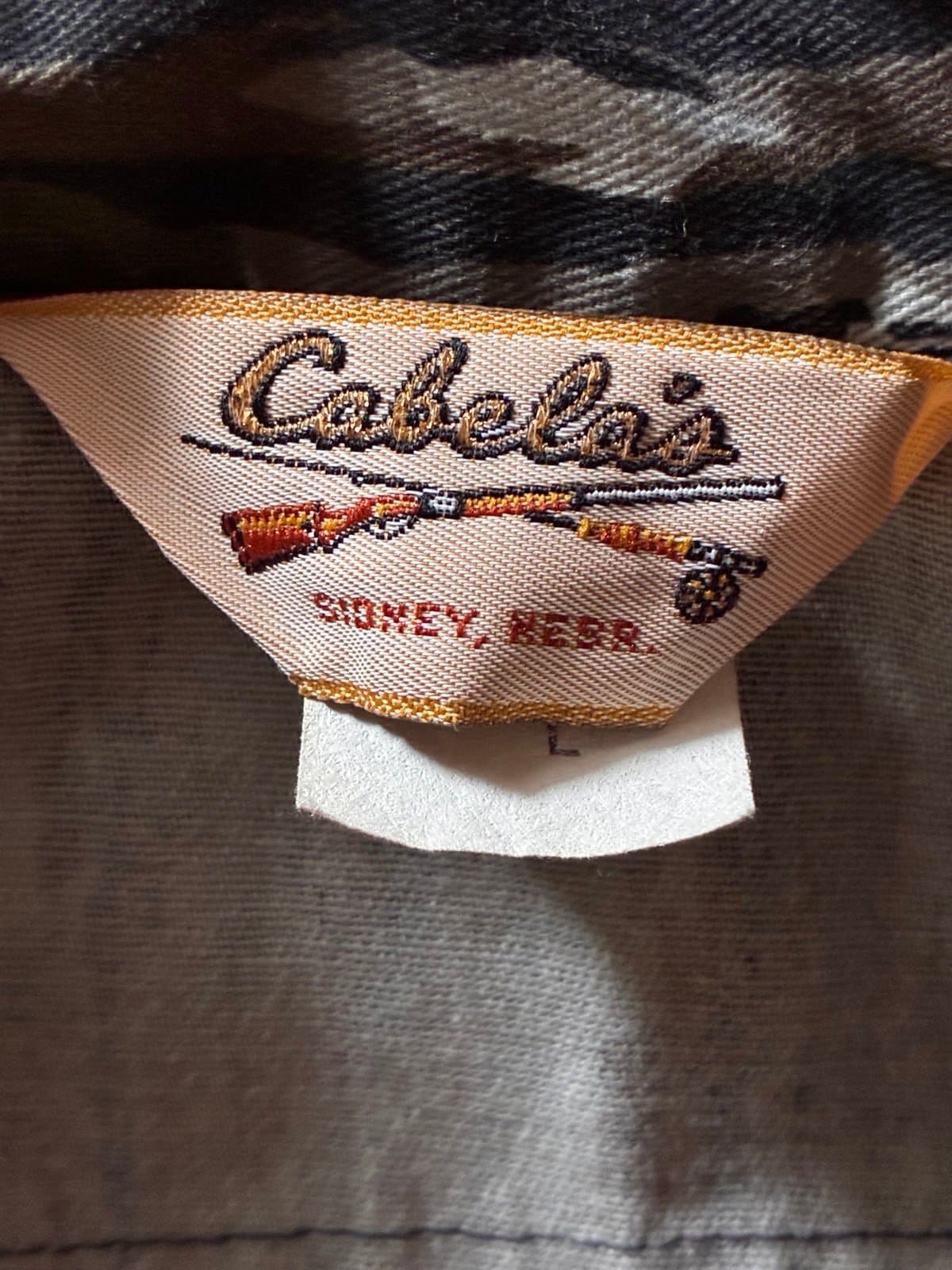 Vintage Cabela’s Camo Hunting Shirt Jacket Large Safari Field Jacket Sidney, NE - Thumbnail 2