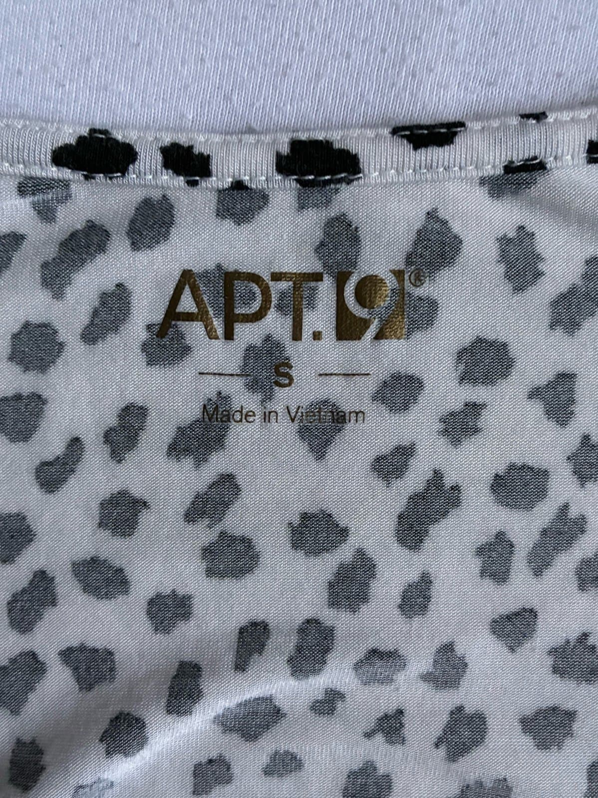 APT 9 Small Black Gray Leopard Print Sleeveless Blouse Flowy Tank Top S - Thumbnail 3