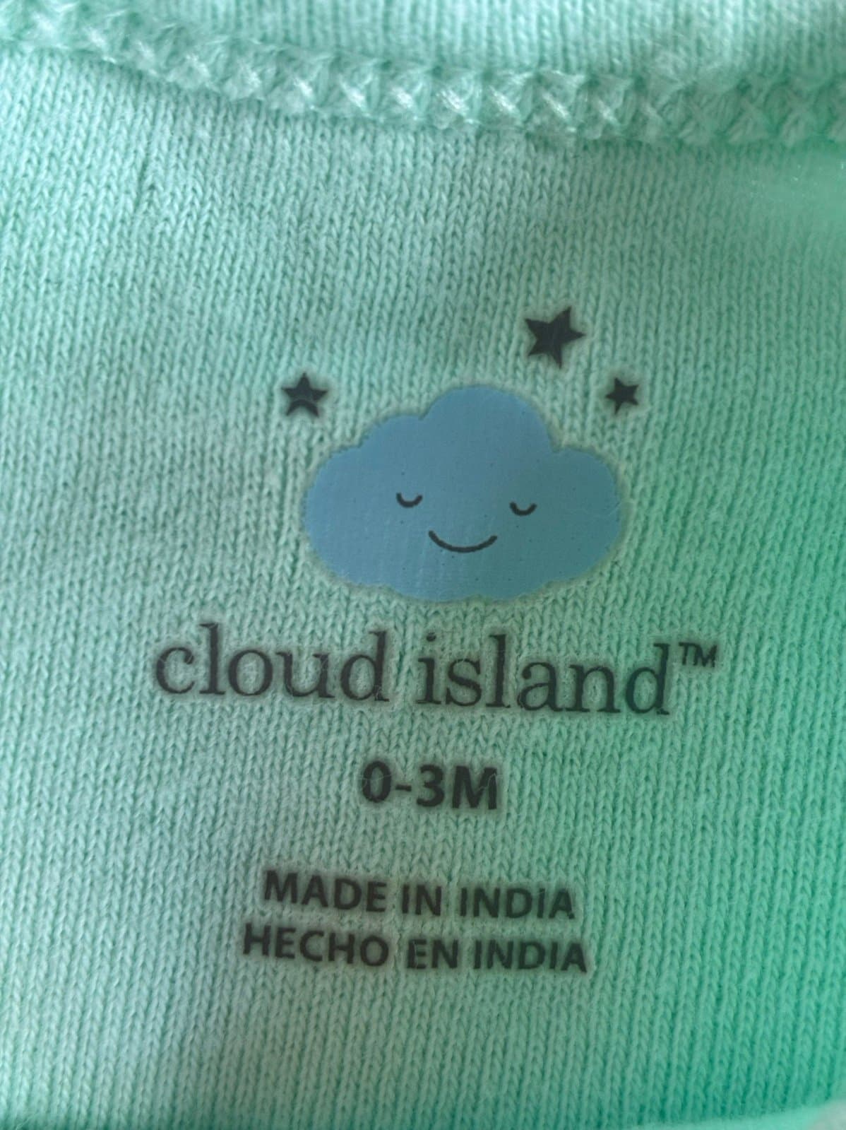 Mint Green Long Sleeve Bodysuit – 0-3M – Cloud Island Baby - Thumbnail 2