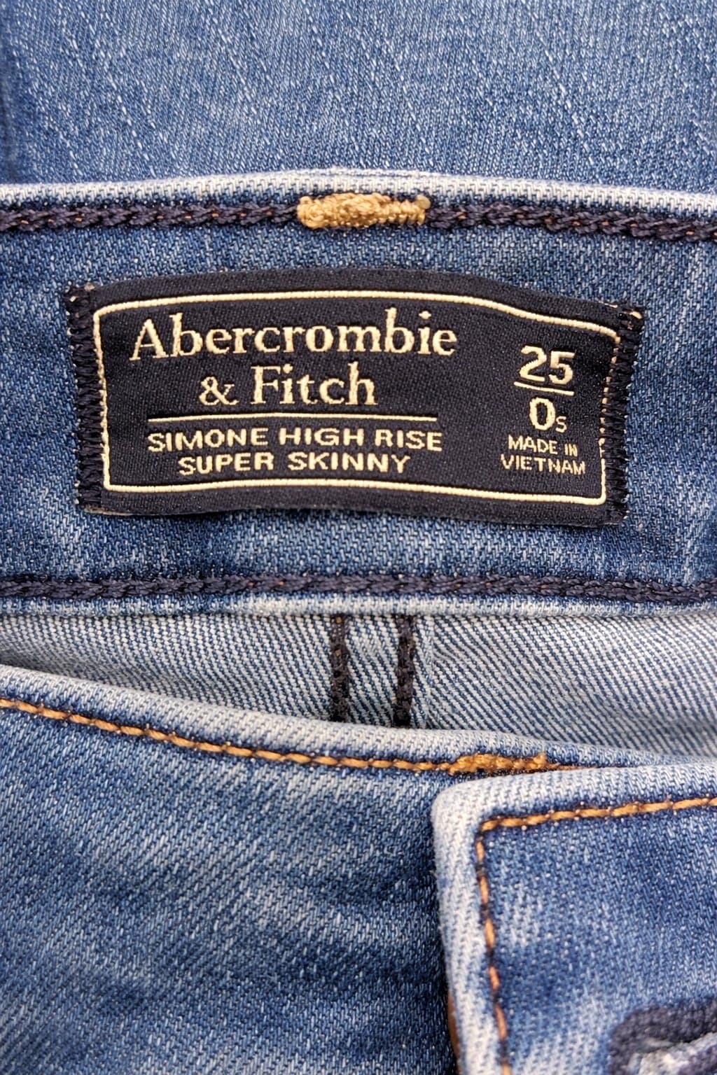 Abercrombie & Fitch Simone Distressed High Rise Super Skinny Jeans – Size 25/0 - Thumbnail 3